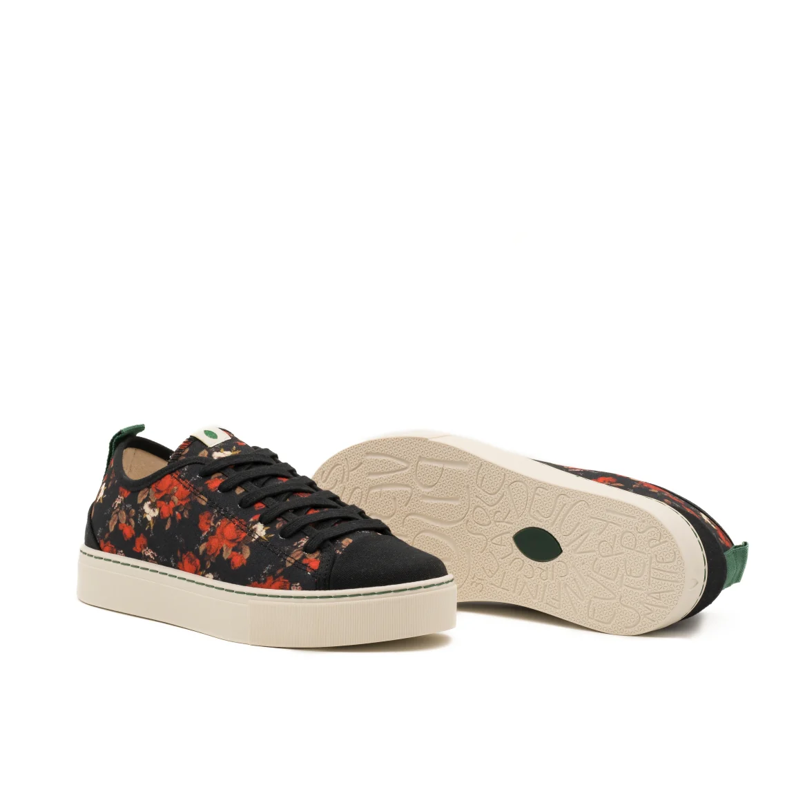 Vegan sneaker roses black MOB007 - Image 3