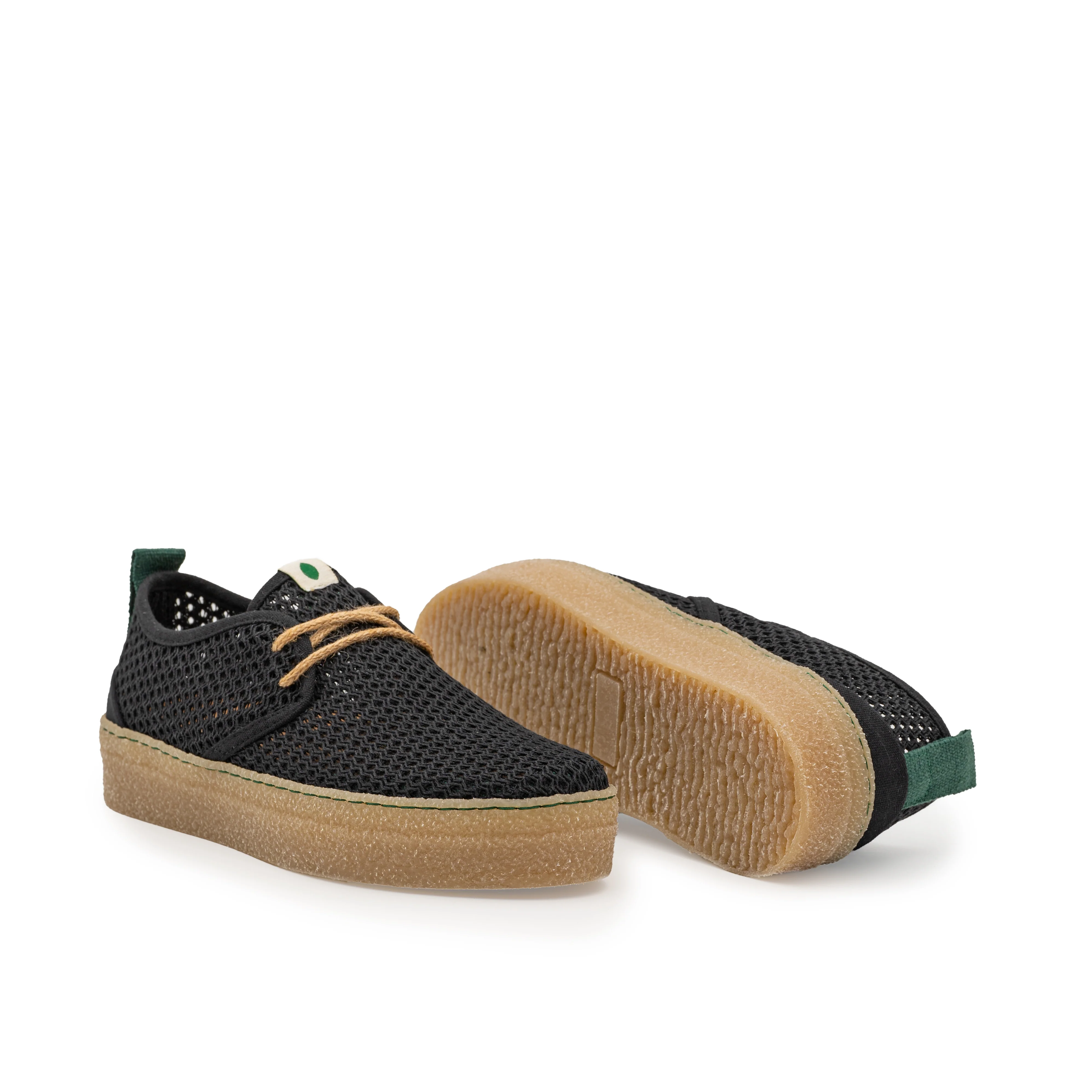 Vegan sneaker black mesh GOO019 - Image 2