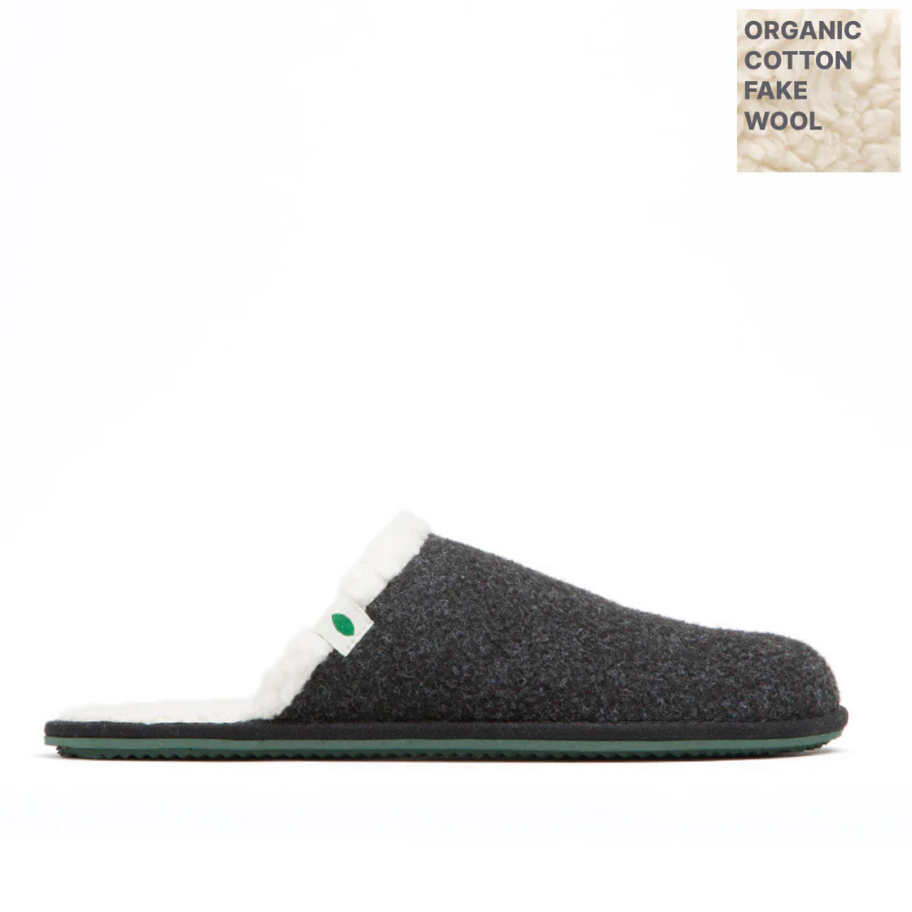 Vegan home slipper black SAW005 - Image 2