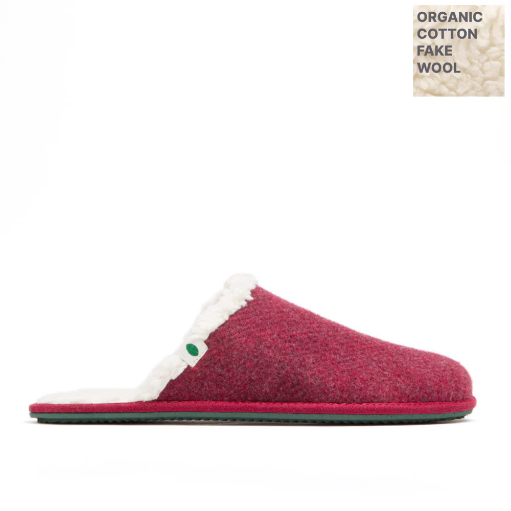 Vegan home slipper bordeaux SUS001 - Image 2