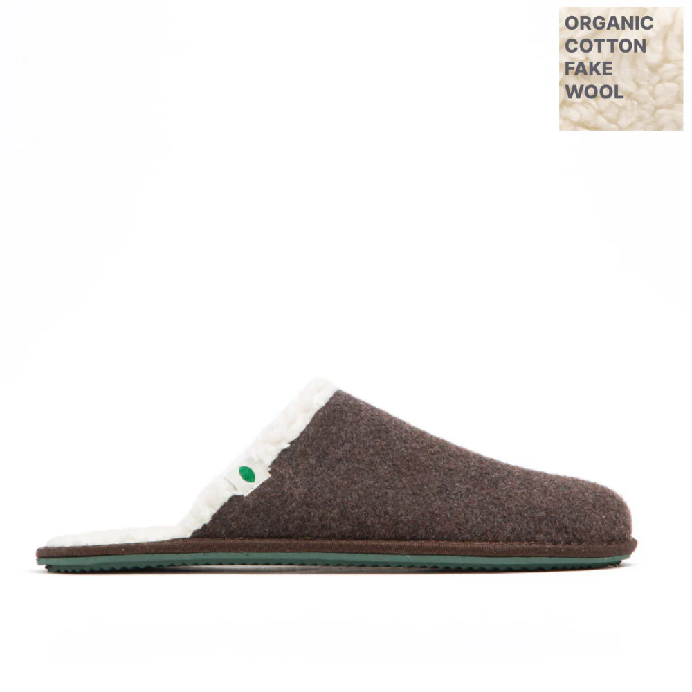 Vegan home slipper brown SUS003 - Image 2