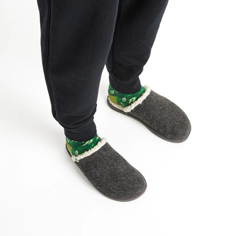 Vegan home slipper gray SAW002 - Image 3