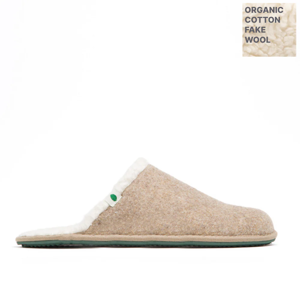 Vegan home slippper taupe SUS004 - Image 2