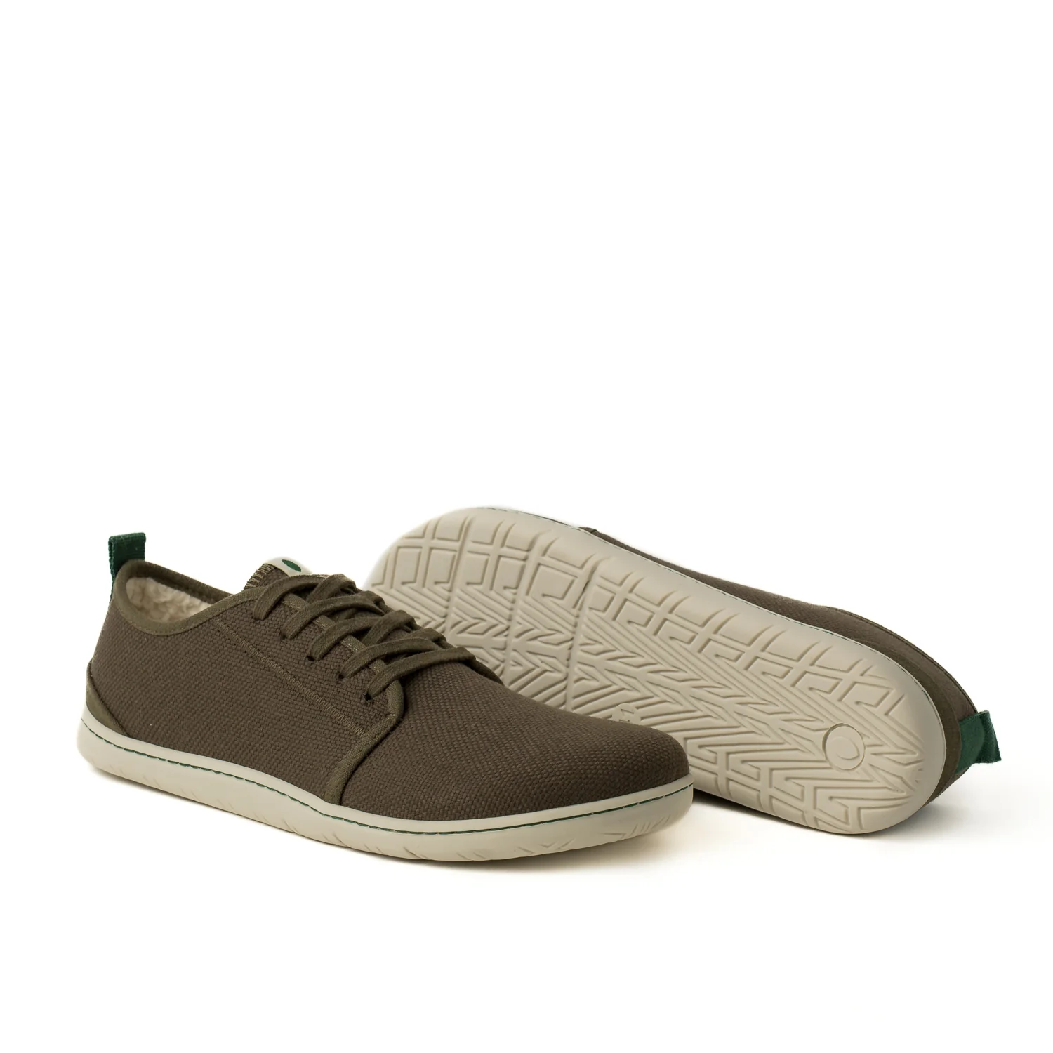 Kaki Vegan Winter Barefoot Sneakers CHA014 - Image 2