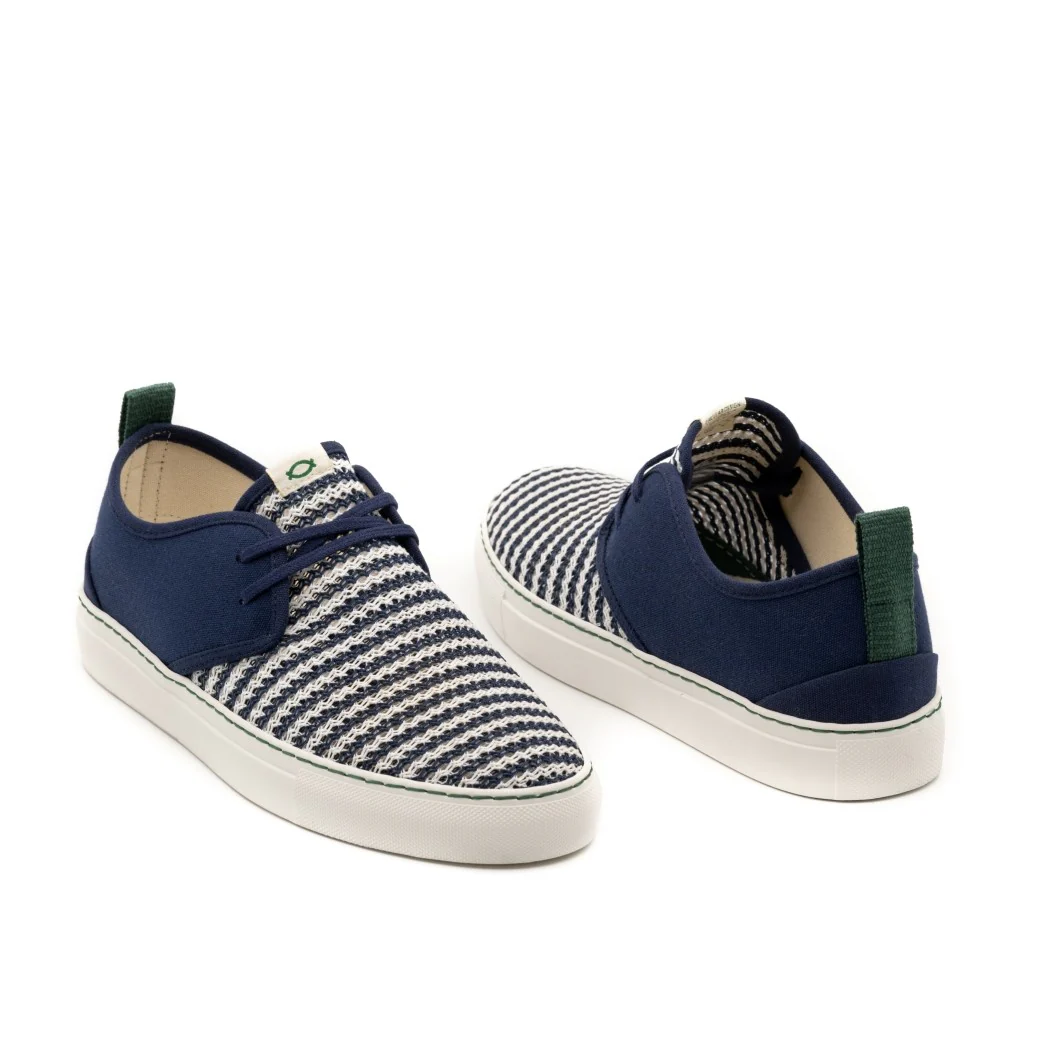 Vegan sneaker mesh navy SID024 - Image 2