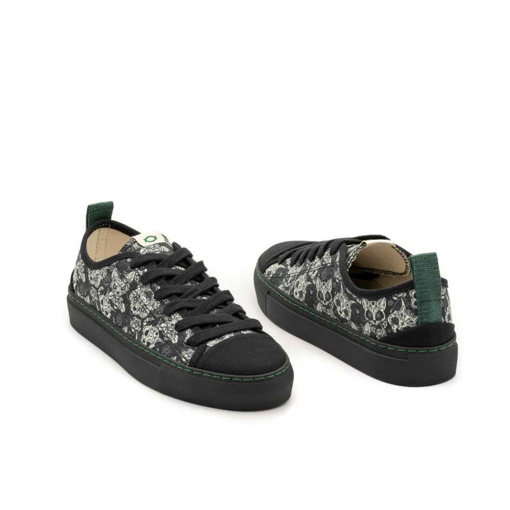 Vegan sneaker kittens black MOB002 - Image 2