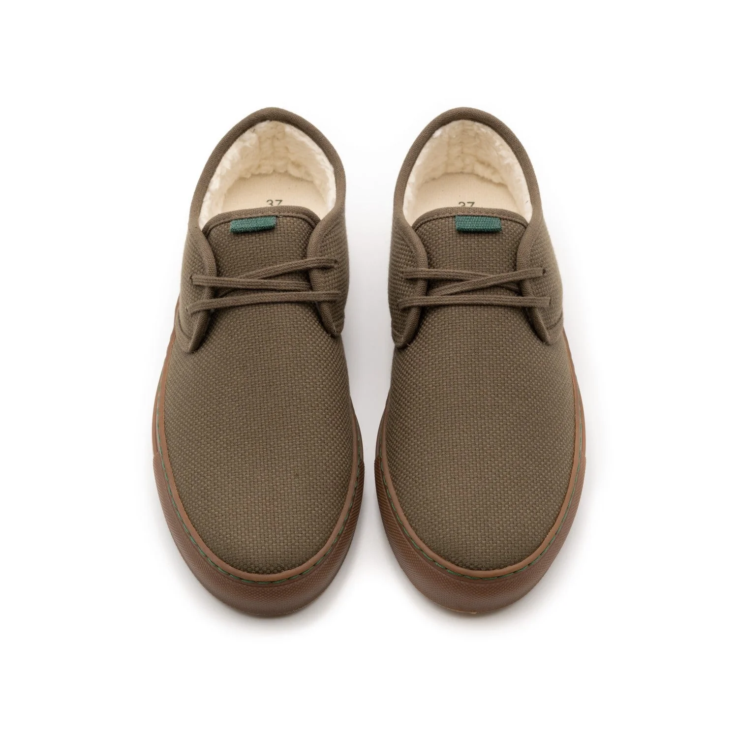 Vegan winter sneaker khaki SID017 - Image 3