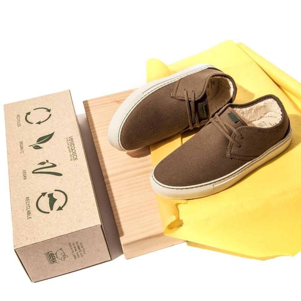 Vegan winter sneaker khaki SID017 - Image 4