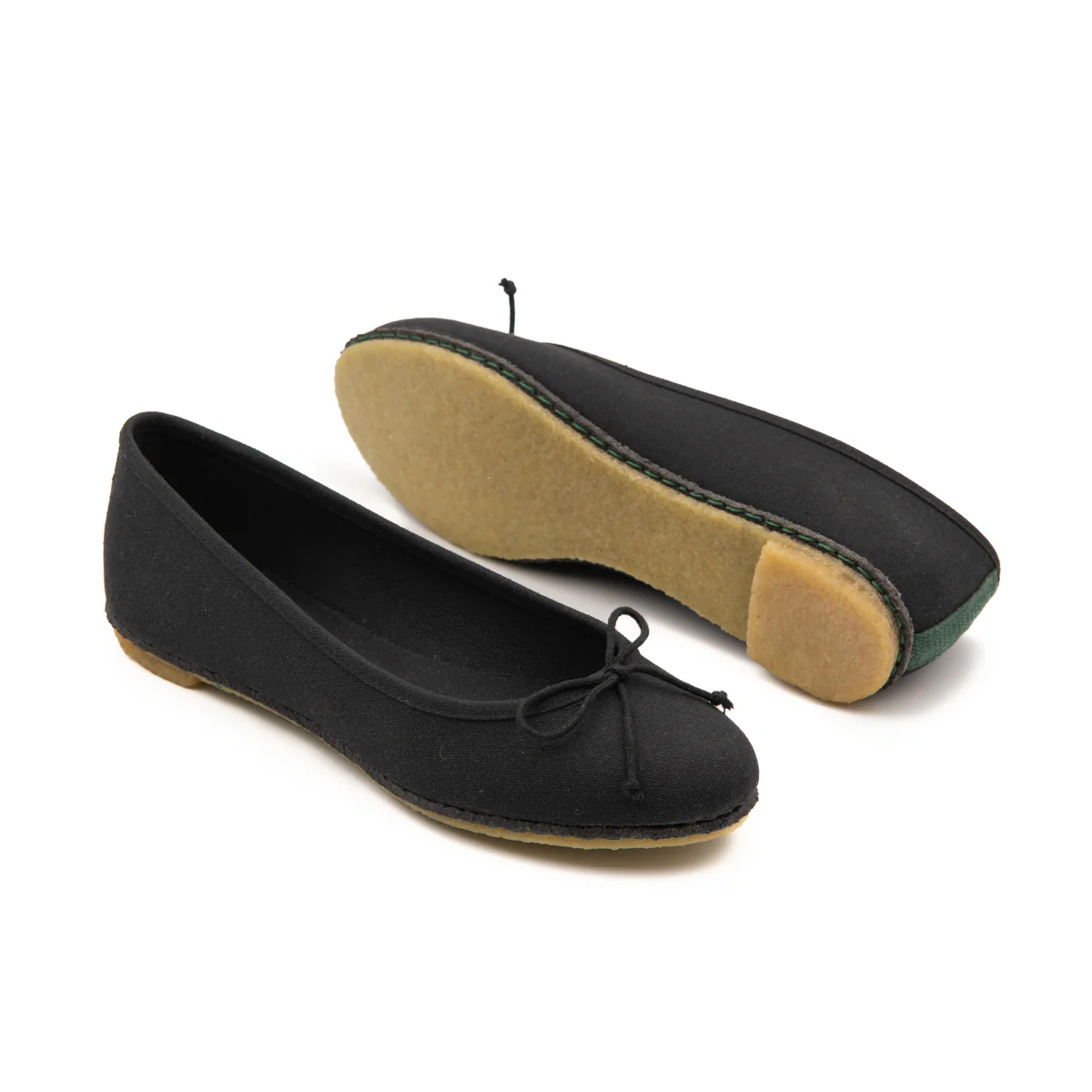 Vegan ballerina black ING014 - Image 3