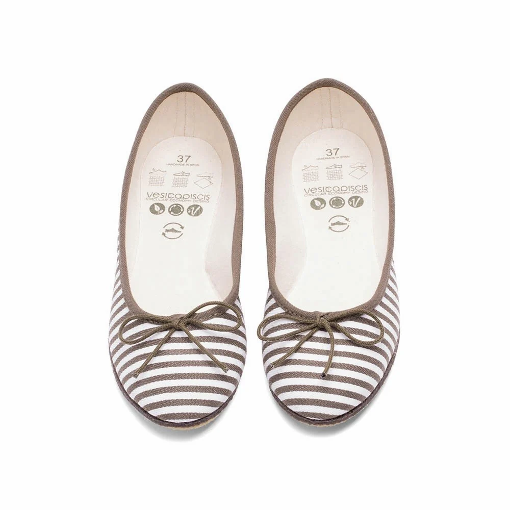 Vegan ballerina khaki ING007 - Image 2