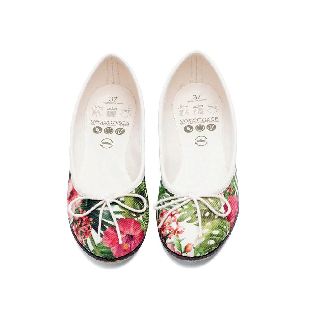 Vegan ballerina white flowers ING002 - Image 2
