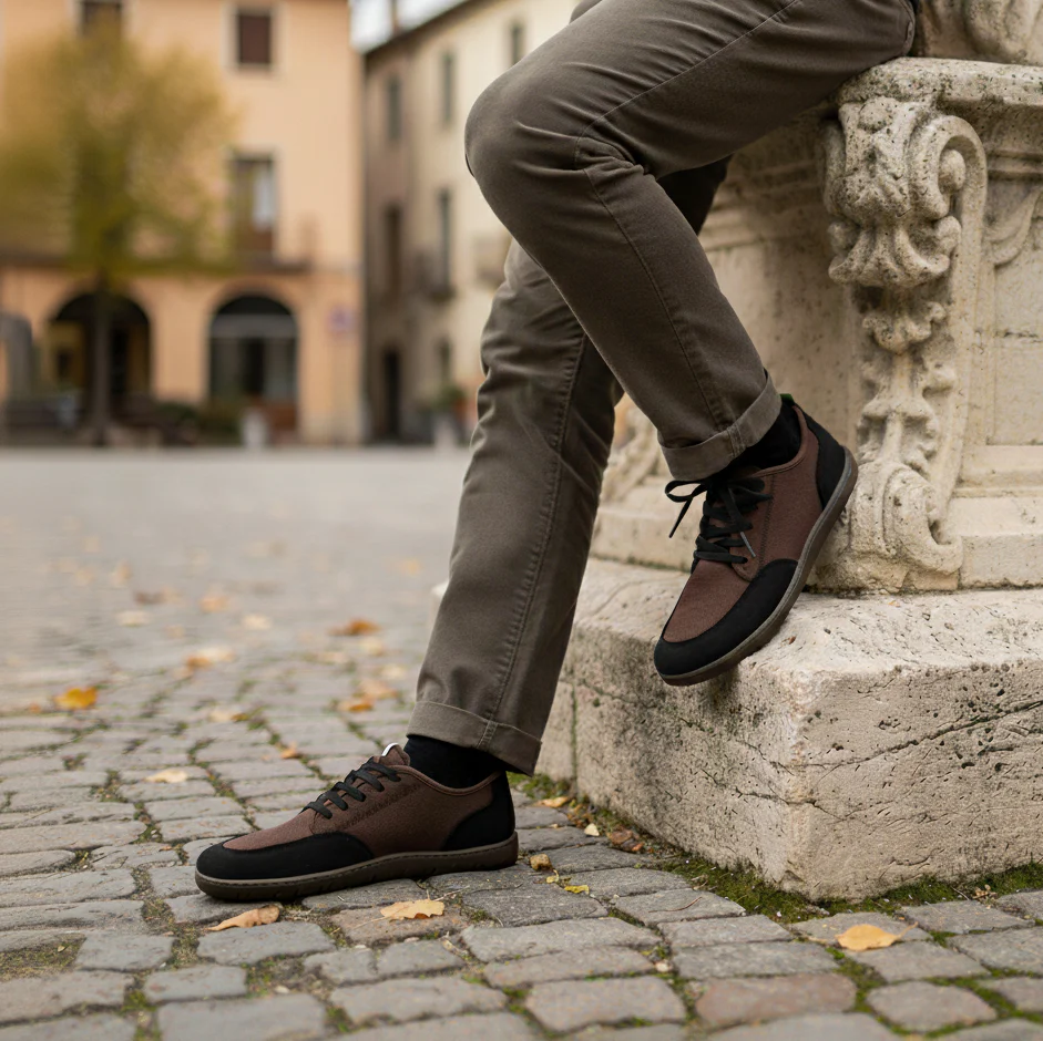 Vegan barefoot black-brown TON027 - Image 2