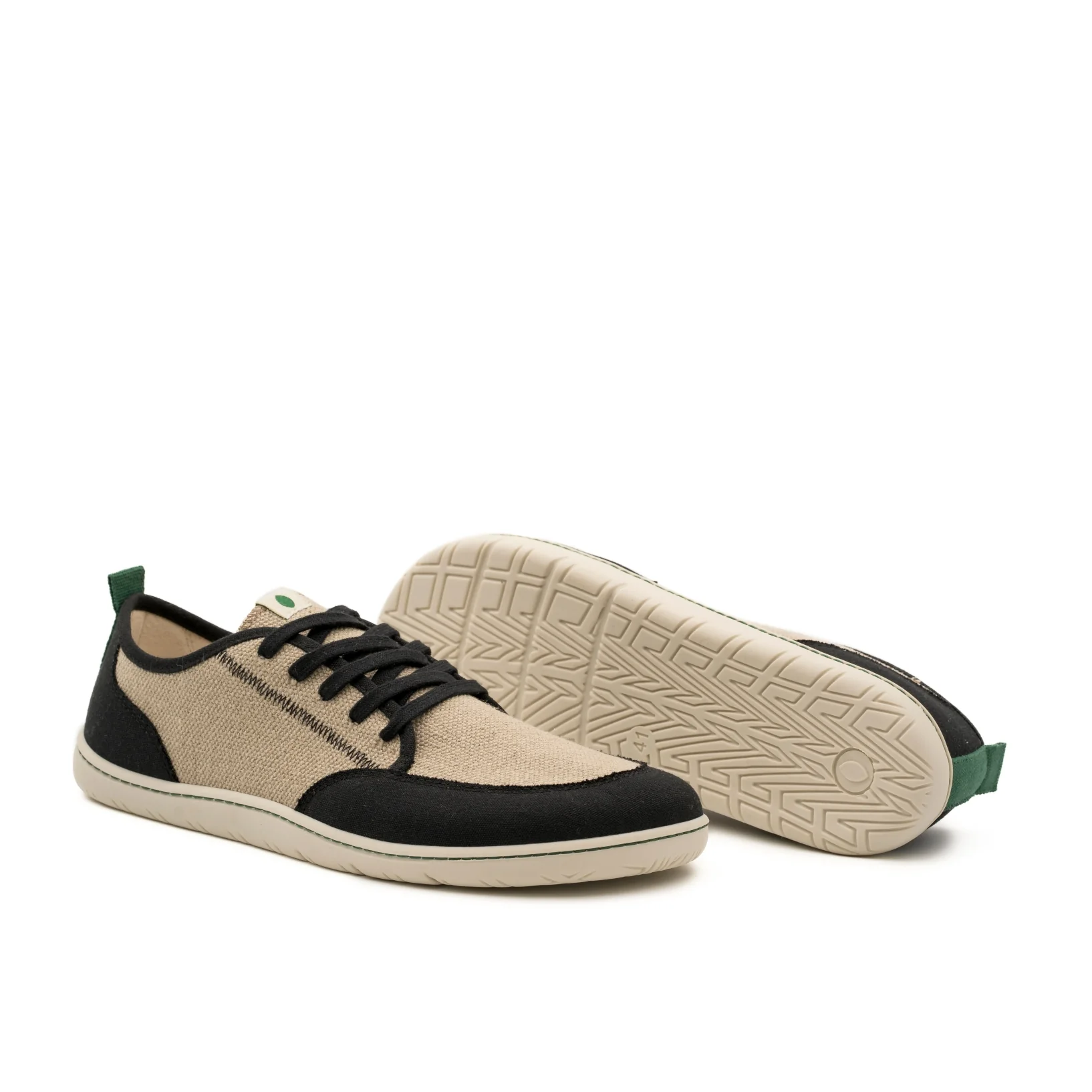 Vegan barefoot black-linen TON013 - Image 2