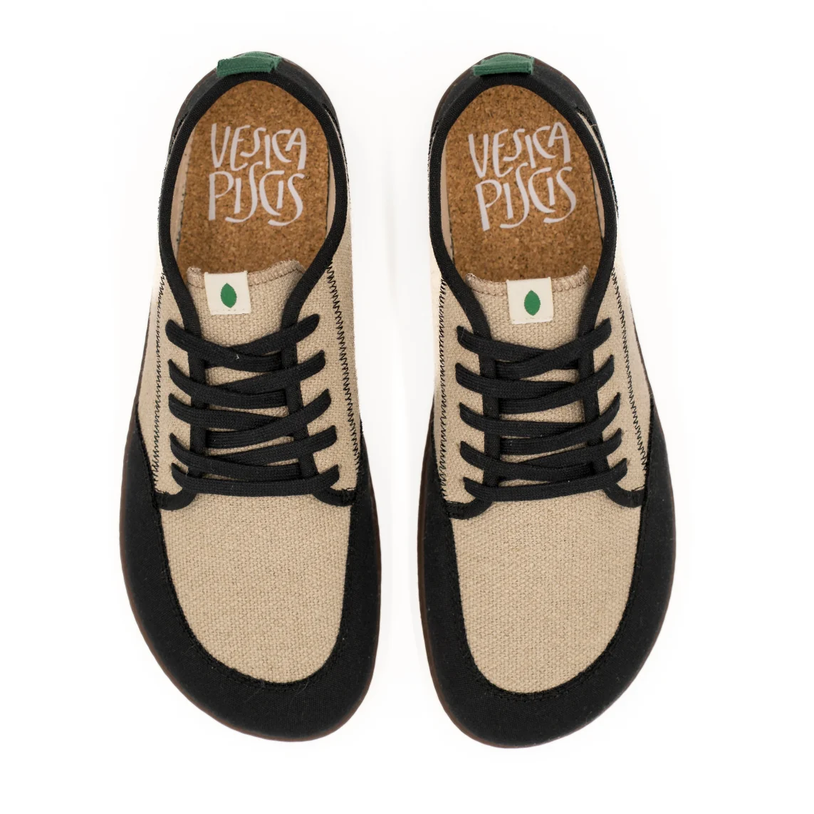 Vegan barefoot black-linen TON014 - Image 3