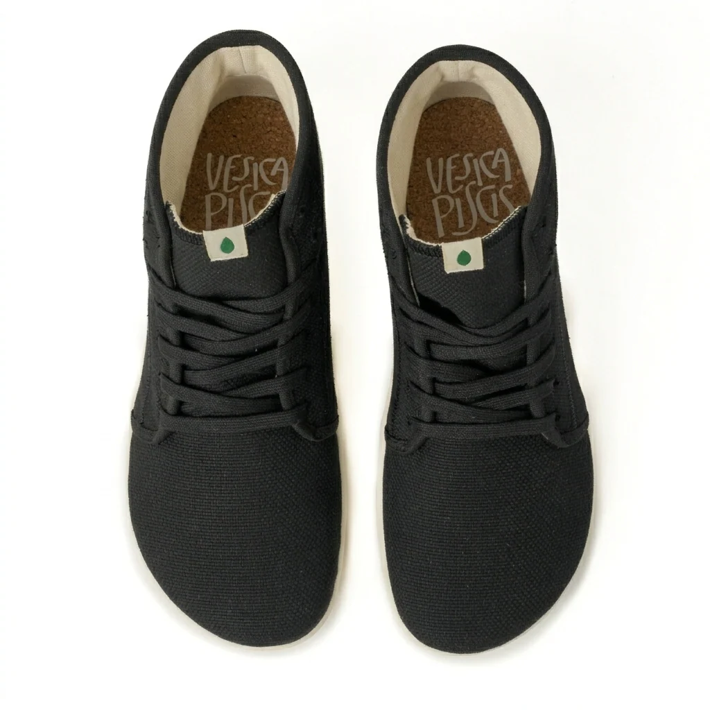 Vegan Barefoot Boot Black ADA008 - Image 3