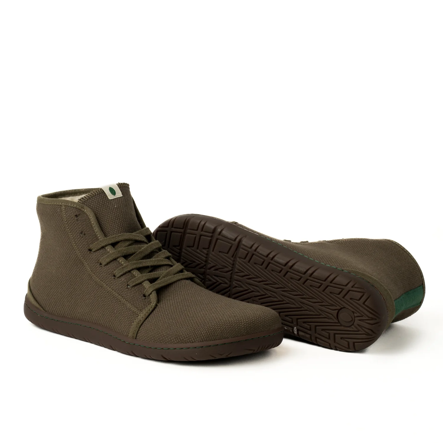 Vegan Barefoot Winter Boot Khaki ADA003 - Image 3