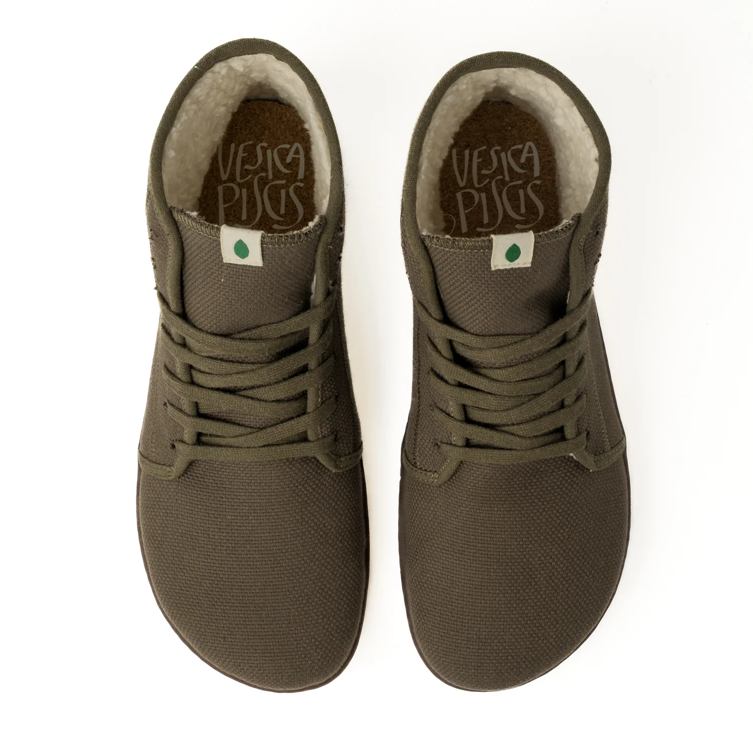 Vegan Barefoot Winter Boot Khaki ADA003 - Image 4