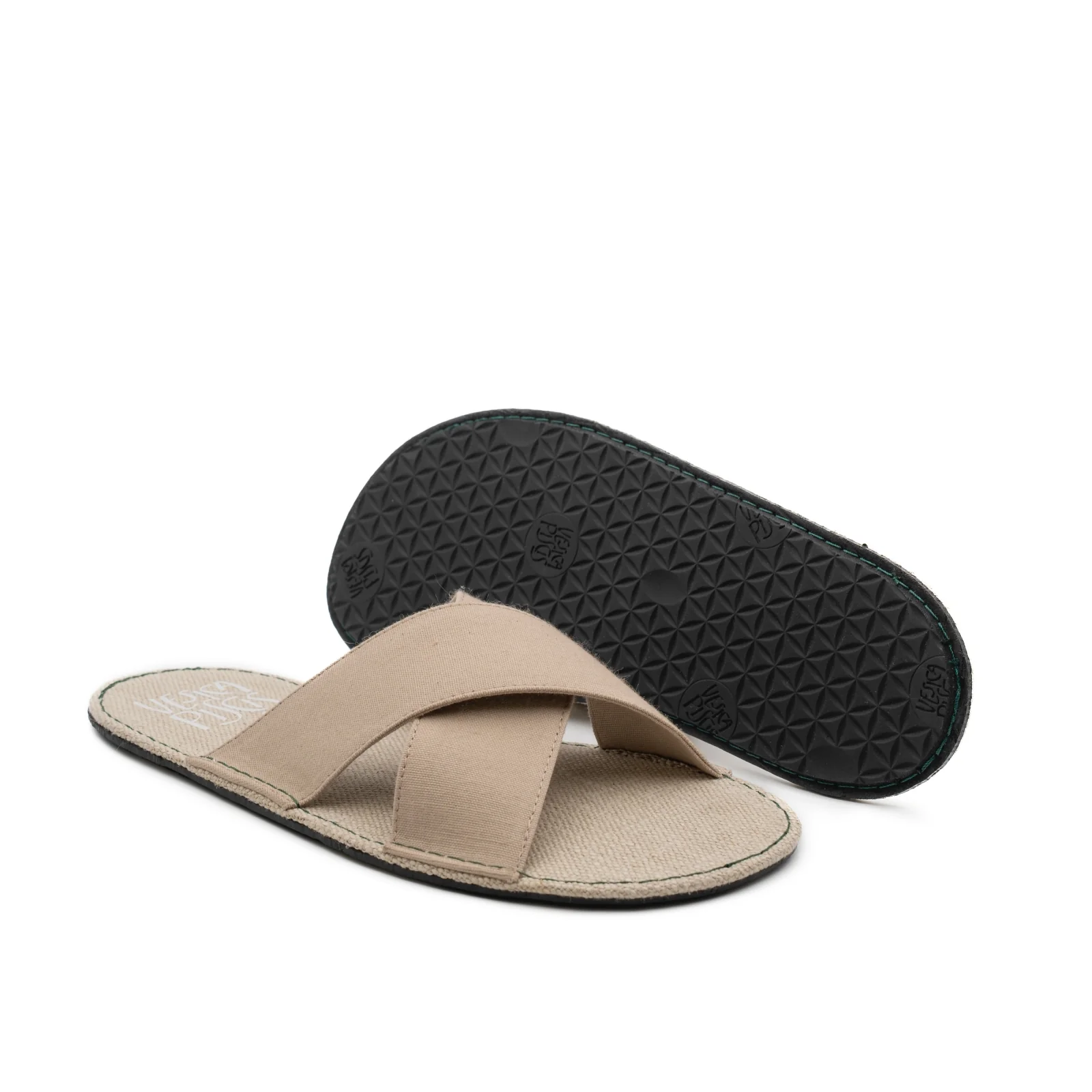 Vegan barefoot sandal Beige PARf008 - Image 2