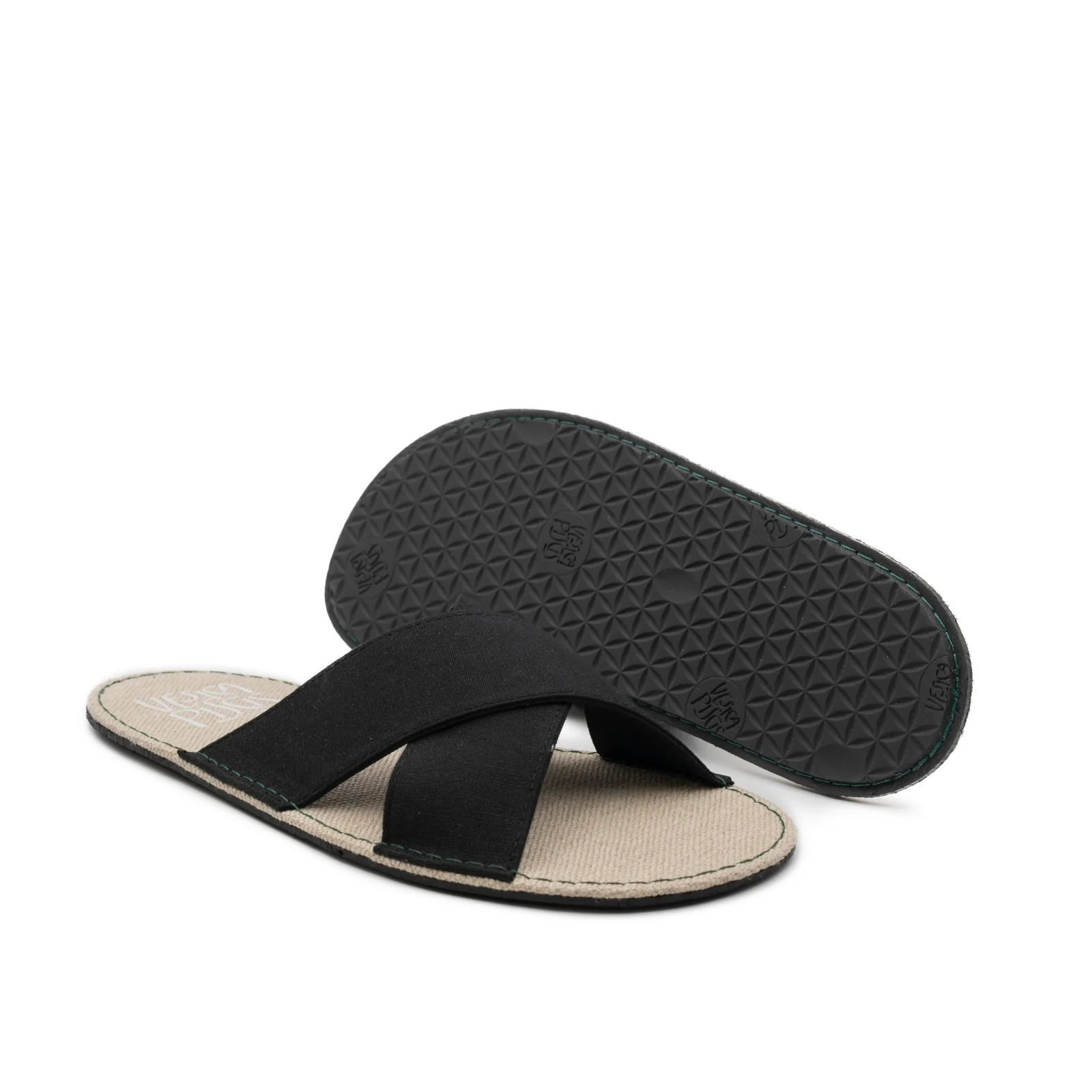 Vegan barefoot sandal black PARm001 - Image 2