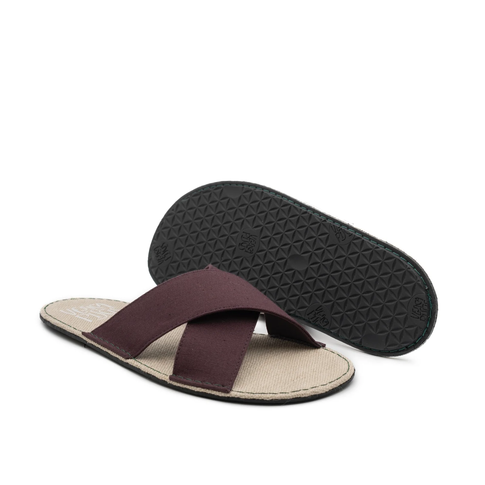 Vegan barefoot sandal dark brown PARf011 - Image 3
