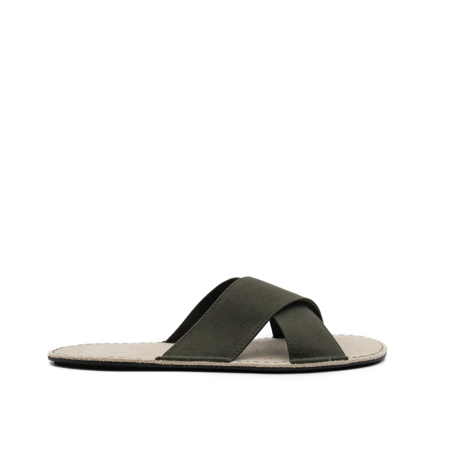 Vegan barefoot sandal dark green PARf009