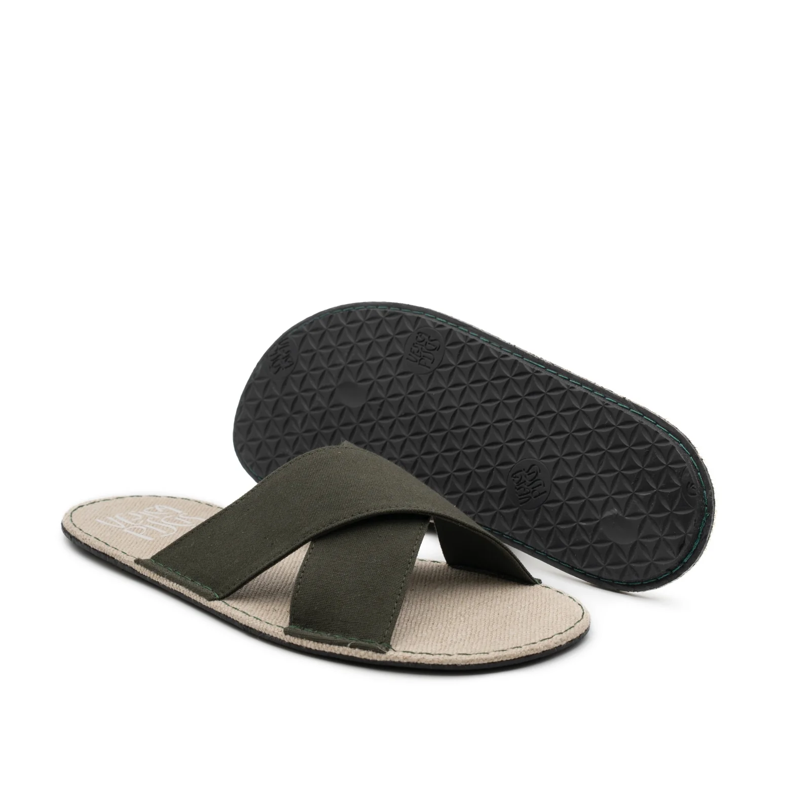 Vegan barefoot sandal dark green PARf009 - Image 2