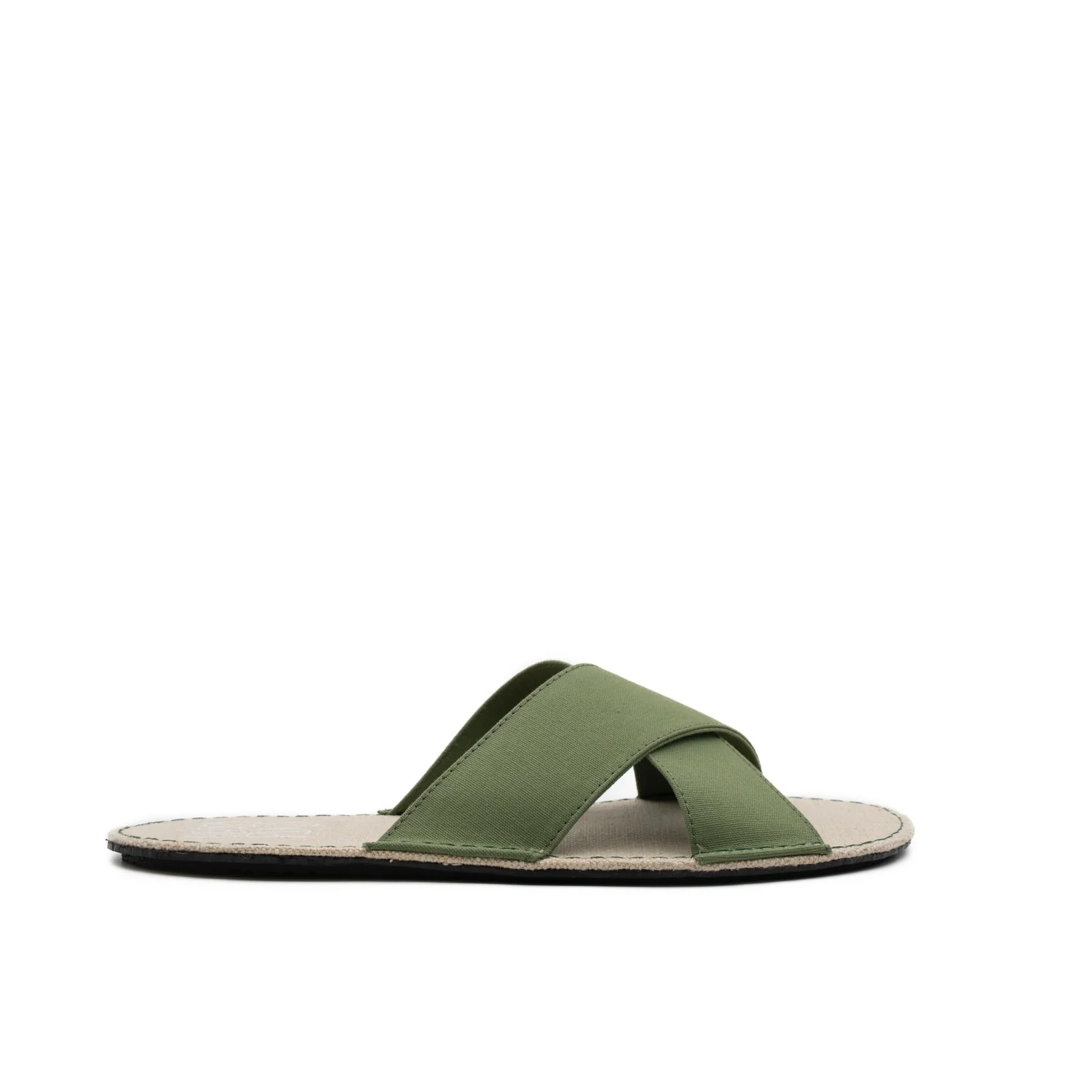 Vegan barefoot sandal olive green PARf003