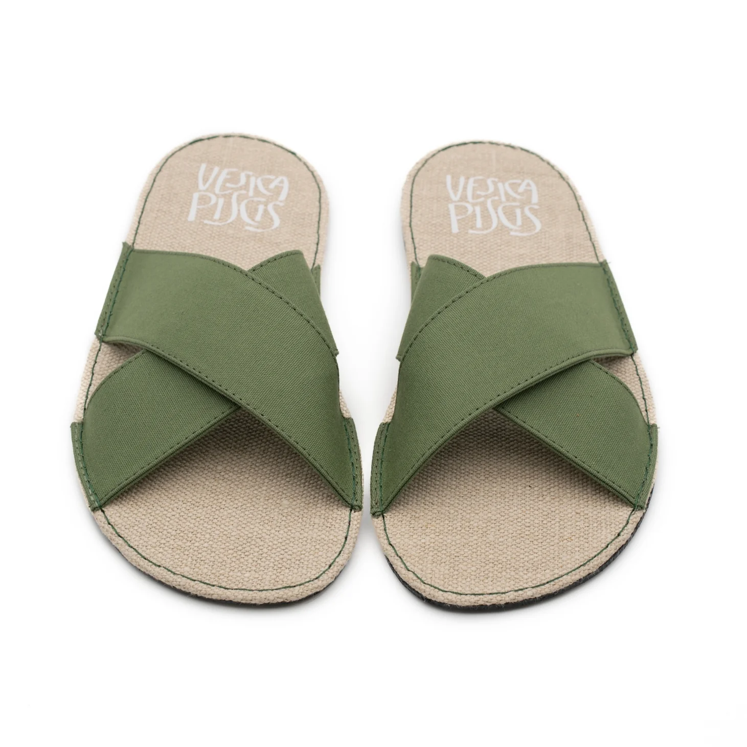 Vegan barefoot sandal olive green PARf003 - Image 3