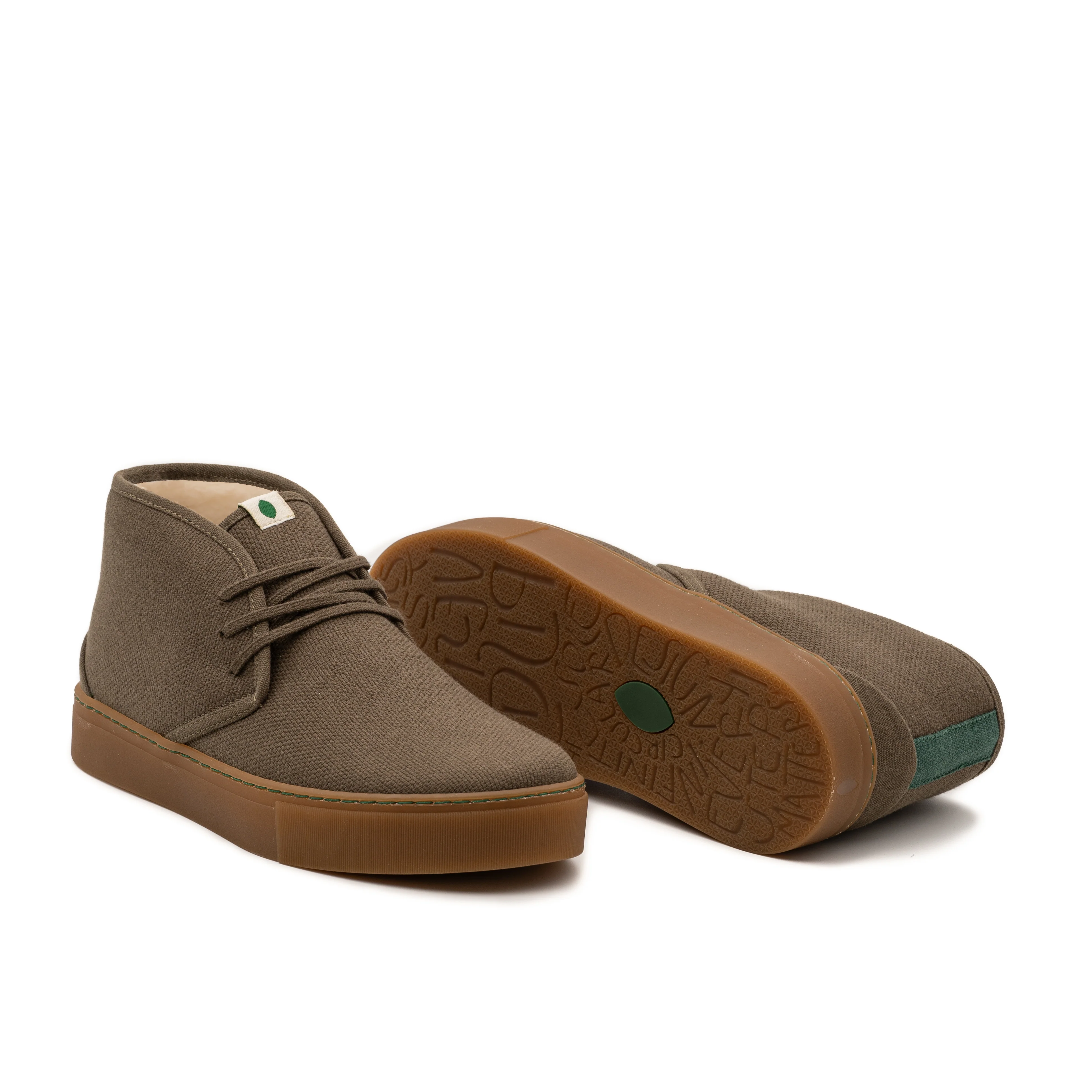 Vegan bootie khaki PYT002 - Image 3