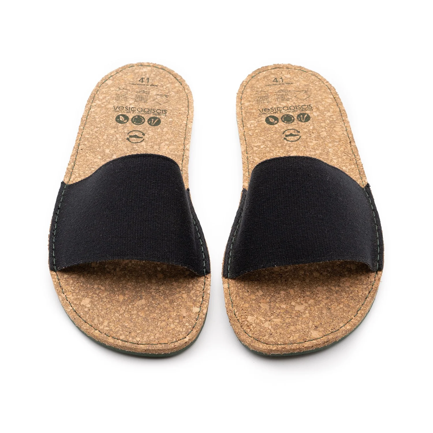 Vegan sandal black BEA005 - Image 2