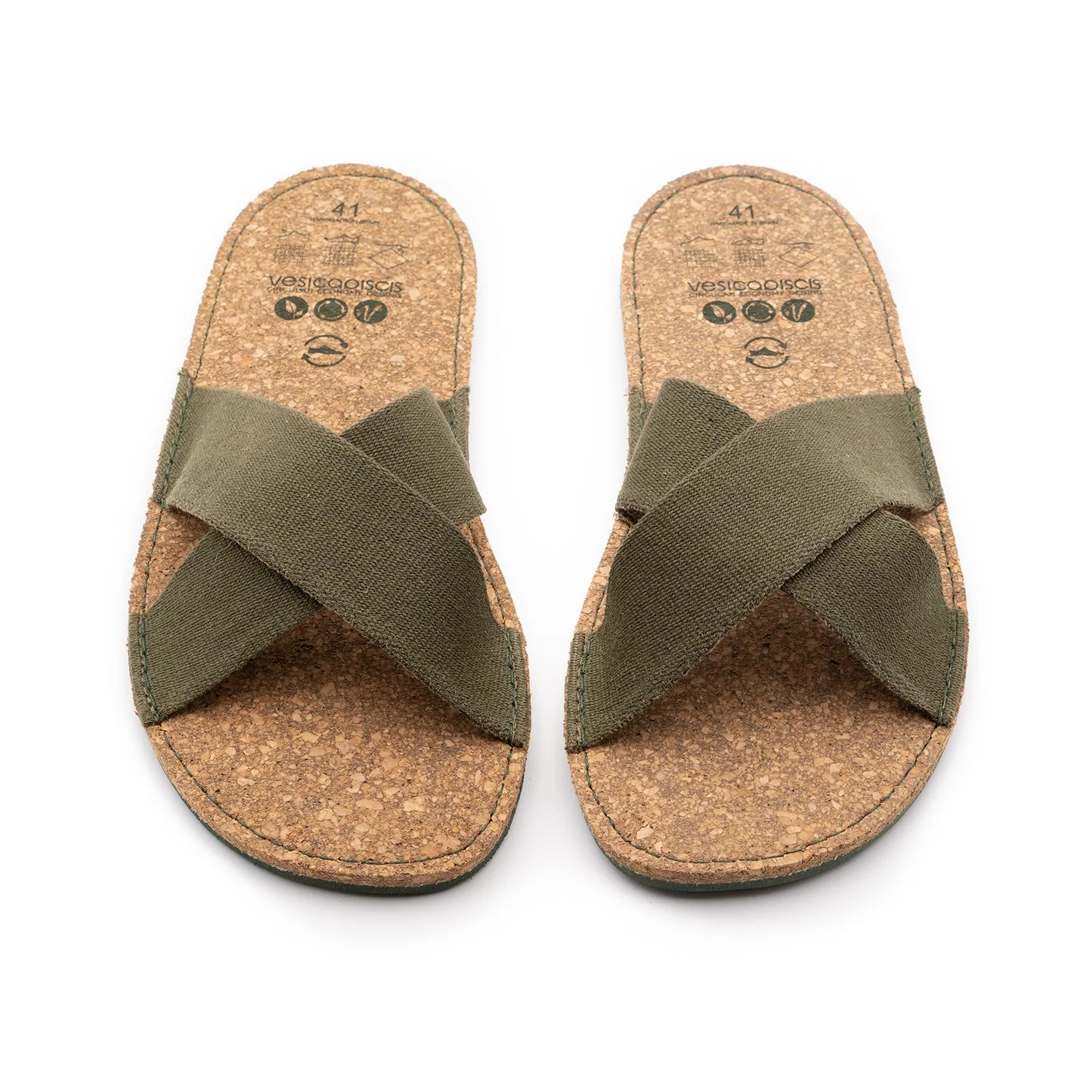 Vegan sandal kaki SRI008 - Image 3