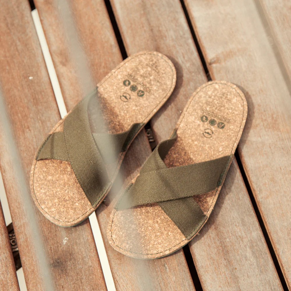Vegan sandal kaki SRI008 - Image 4