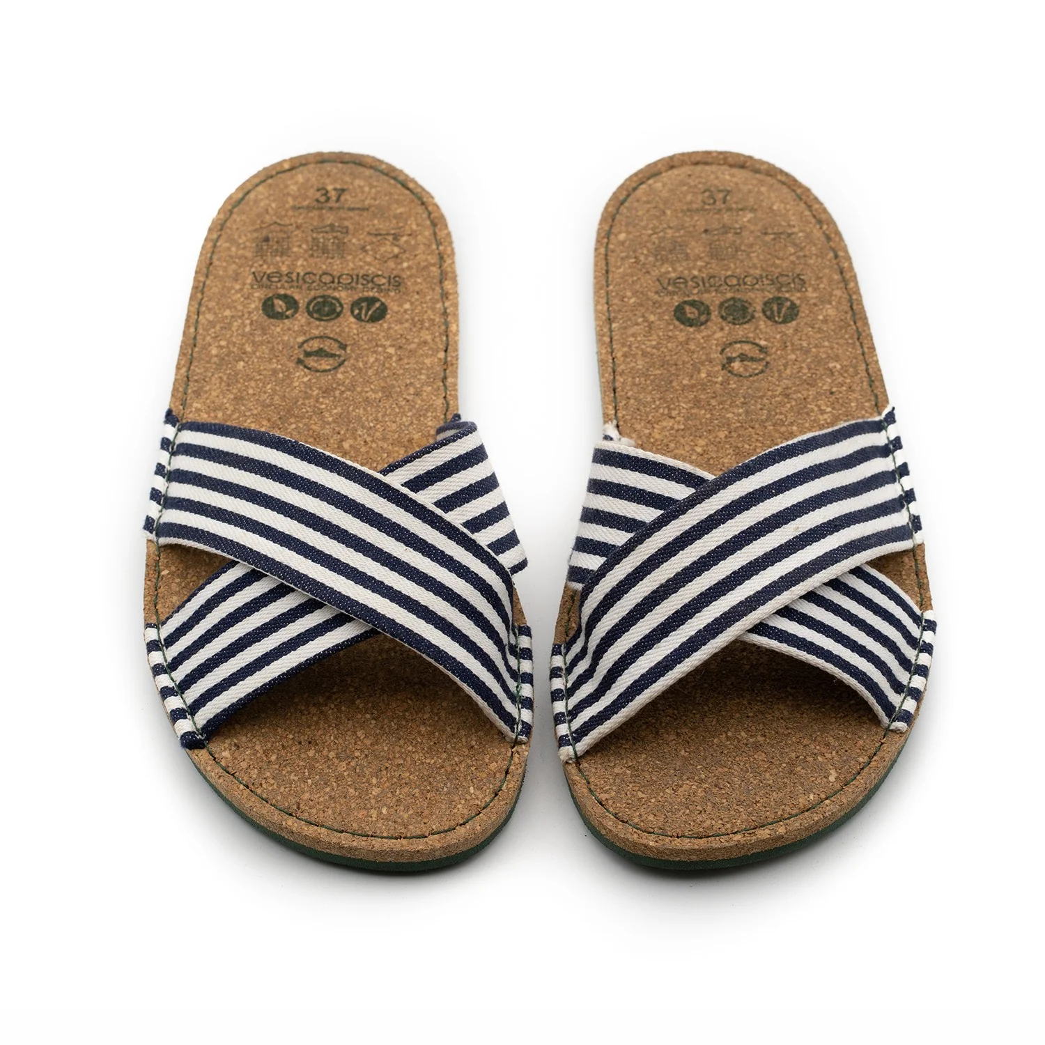 Vegan sandal white-blue SRI013 - Image 2
