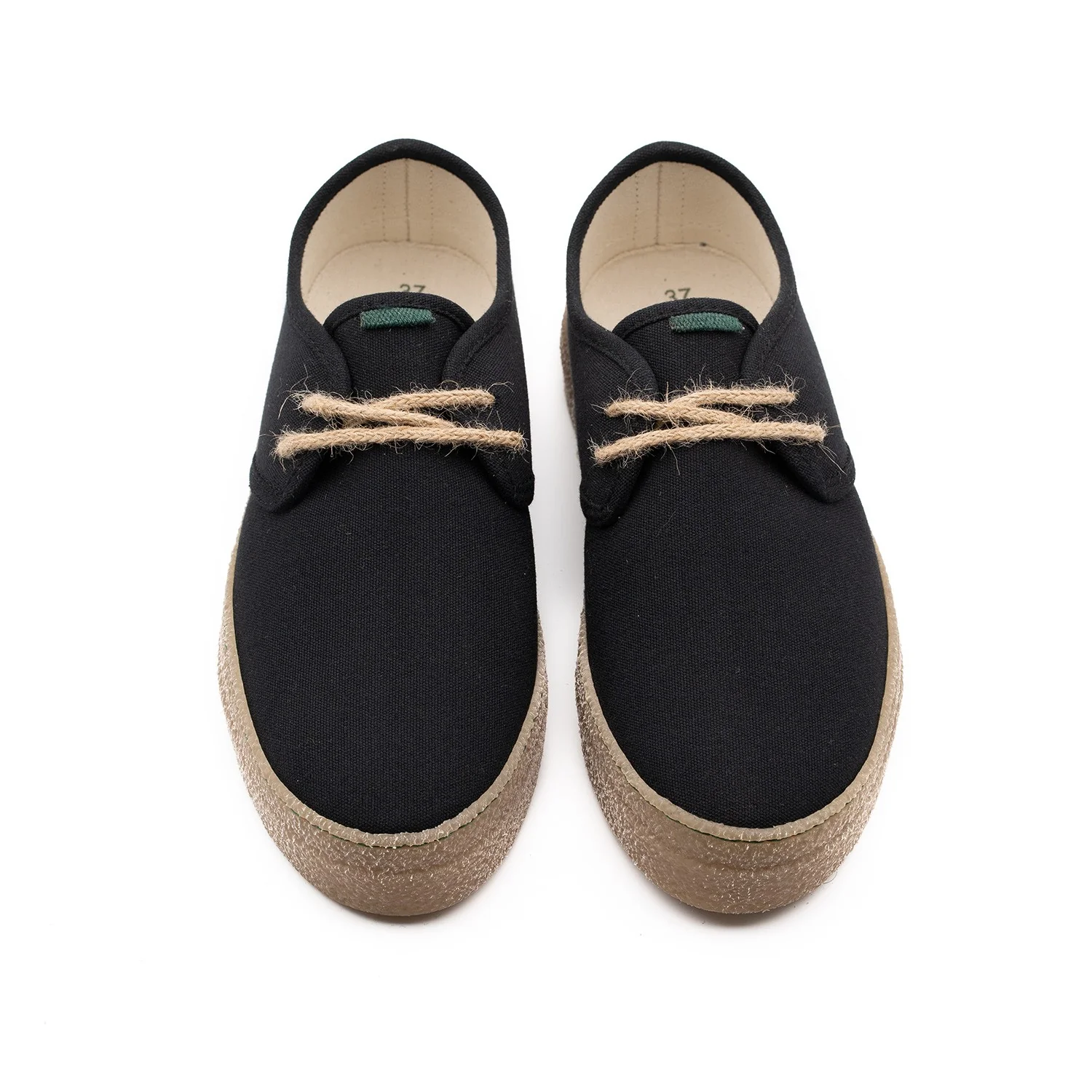 Vegan shoe black jute GOO001 - Image 2