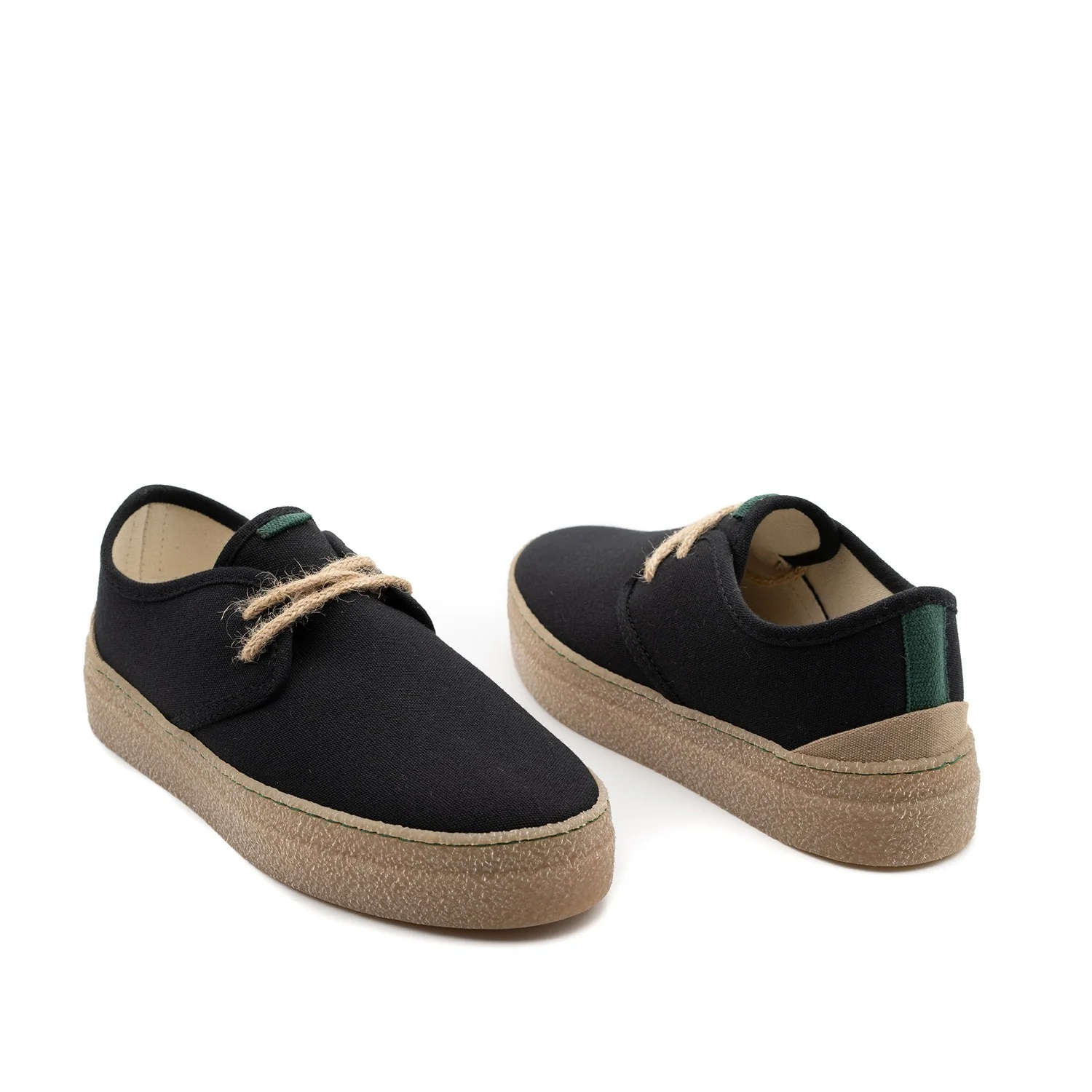 Vegan shoe black jute GOO001 - Image 3