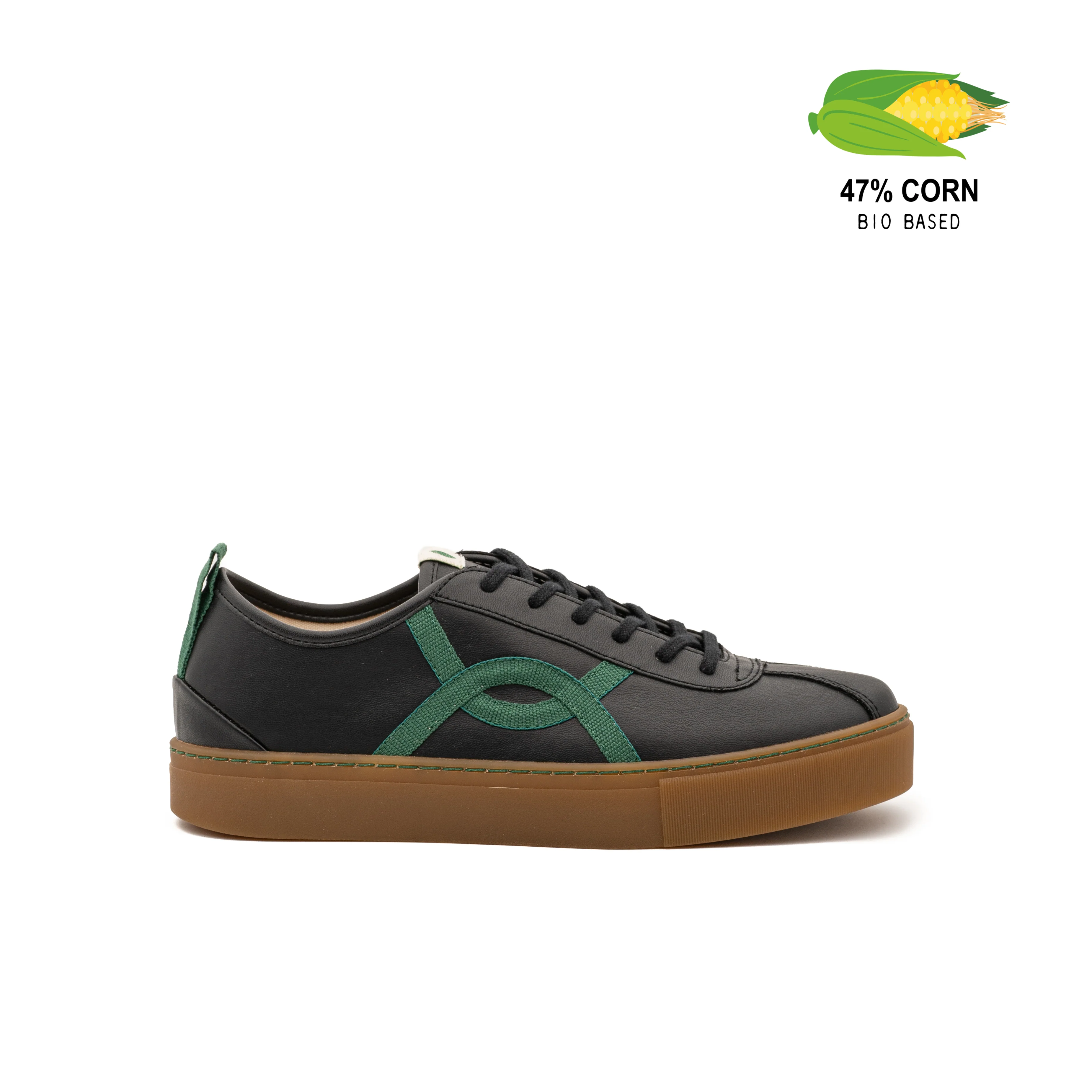 Vegan sneaker Bio-veg black KAF008