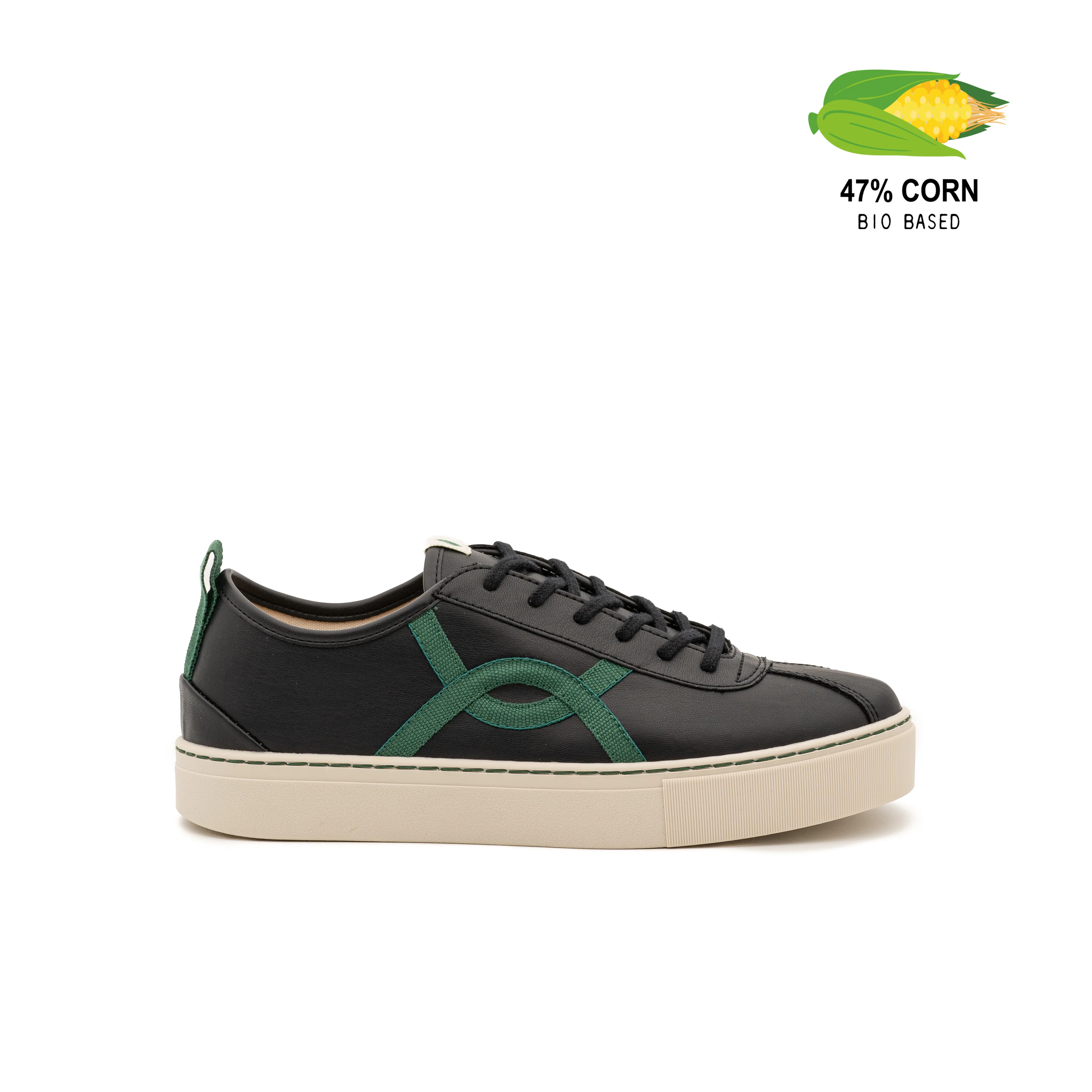 Vegan sneaker Bio-veg black KAF009