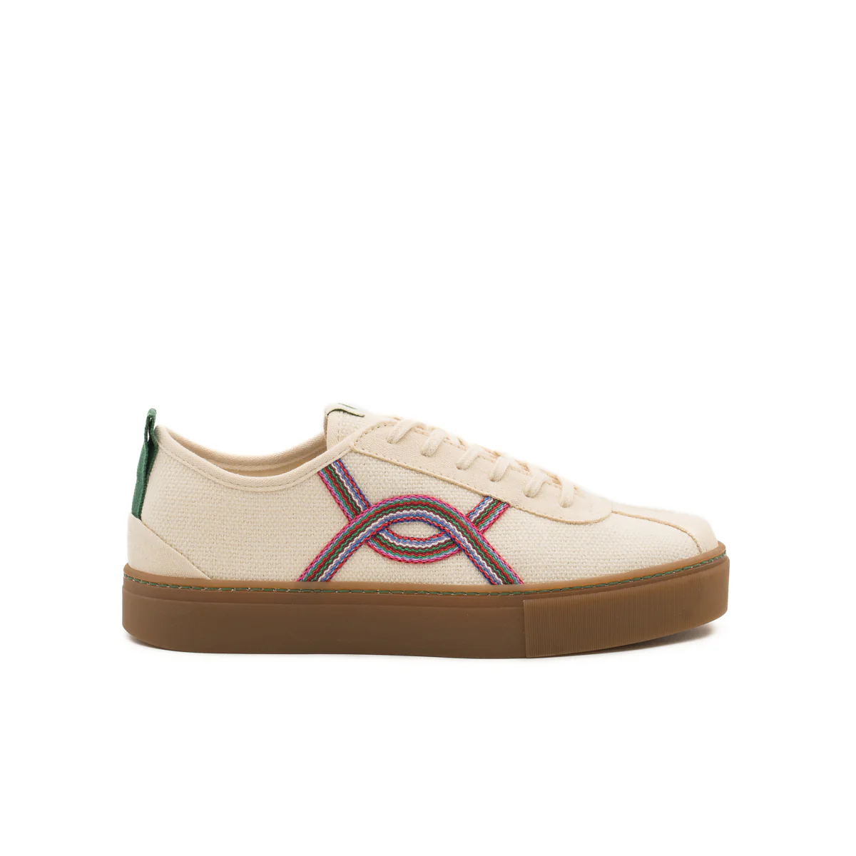 Vegan sneaker linen off white/heiwa KAF017