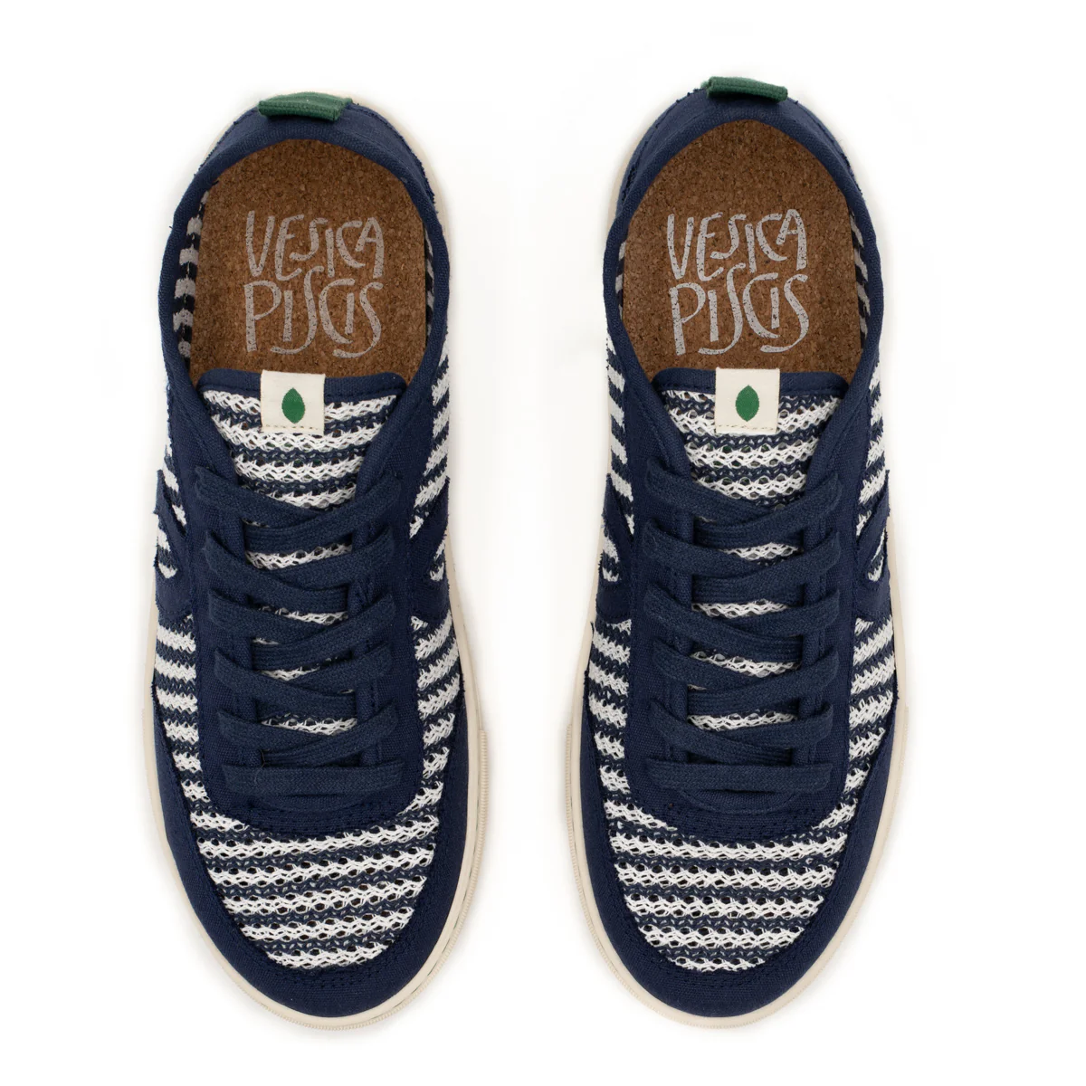 Vegan sneaker mesh marine & white BRI009 - Image 4