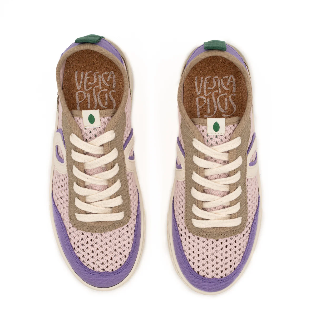 Vegan sneaker mesh rose-lilac BRI014 - Image 4