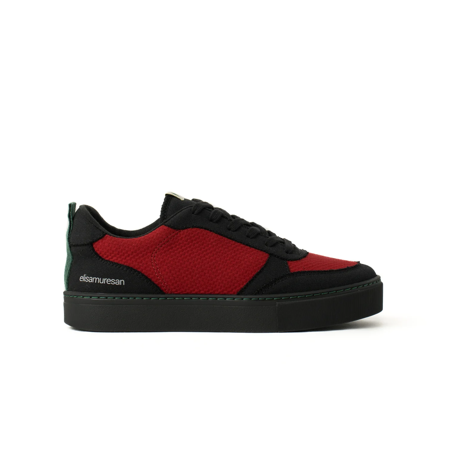 Vegan sneaker Misho black-red SON043