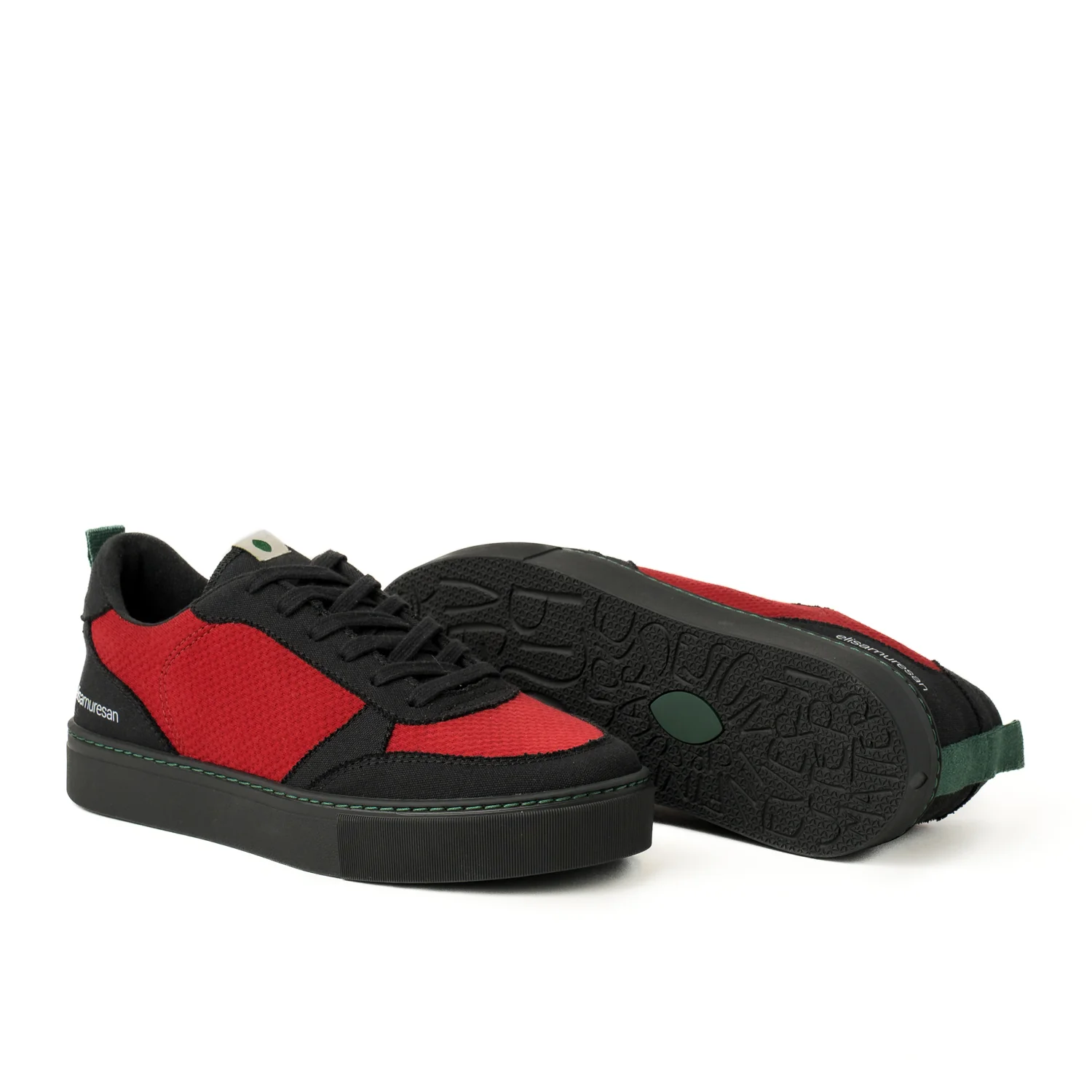 Vegan sneaker Misho black-red SON043 - Image 3