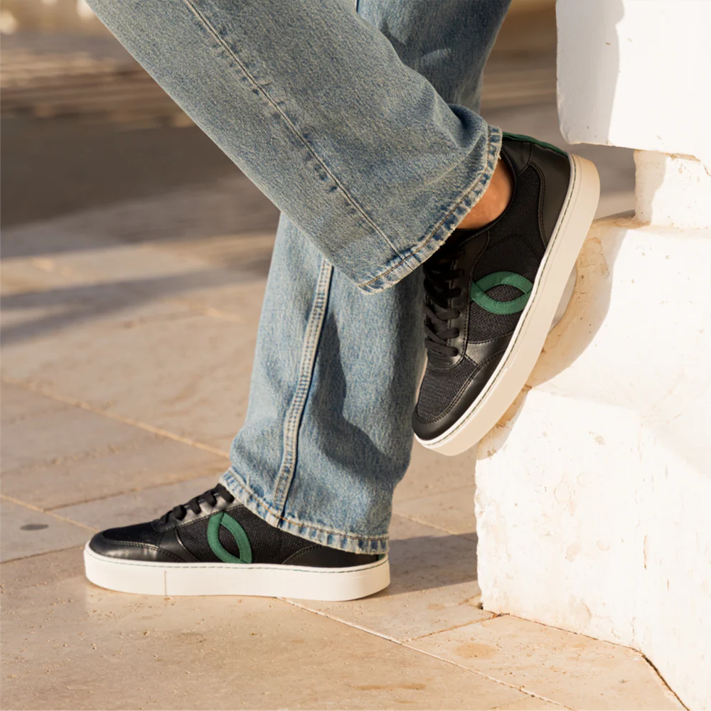 Vegan sneaker Bio-Veg +mesh Black SON032 - Image 2