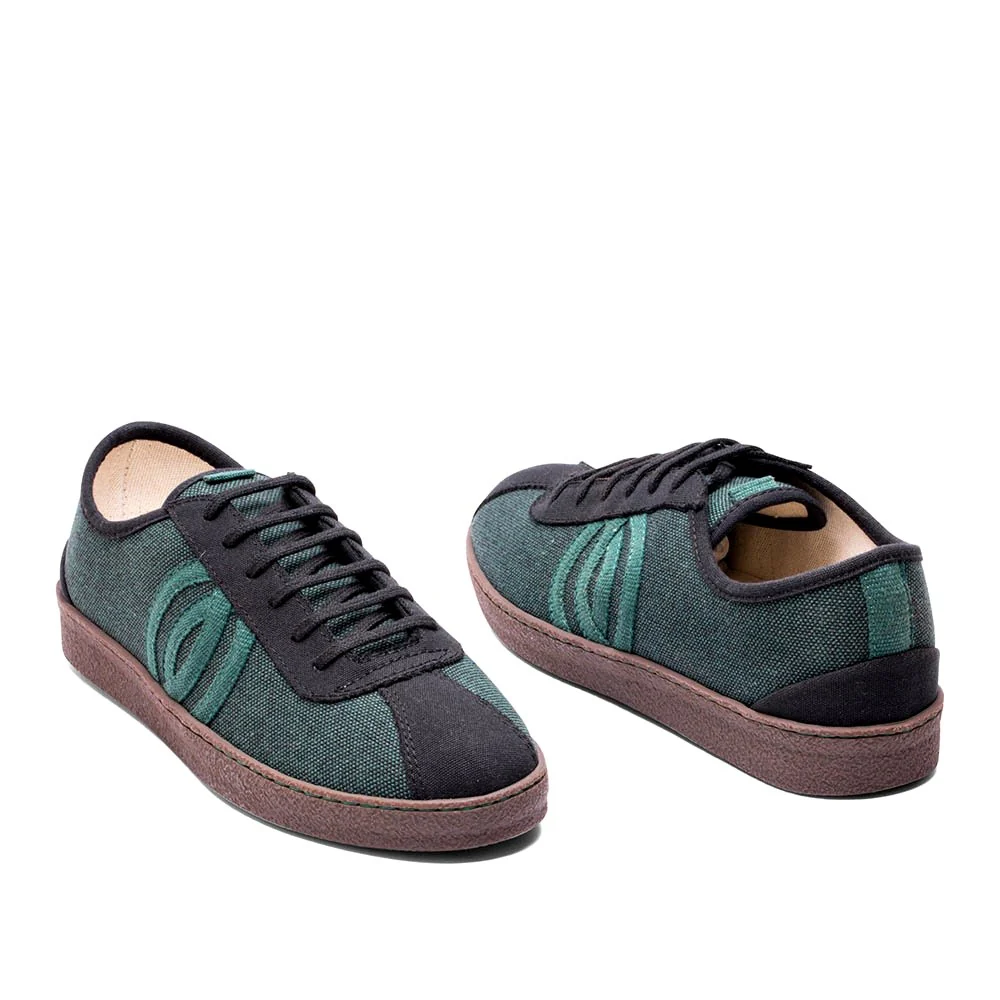 Vegan sneaker black green DIO003 - Image 3
