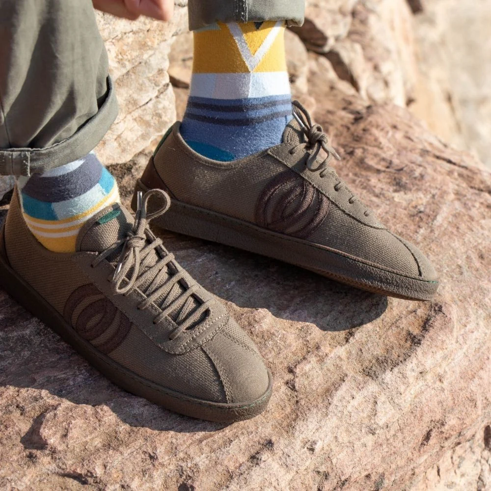 Vegan sneaker khaki DIO011 - Image 3
