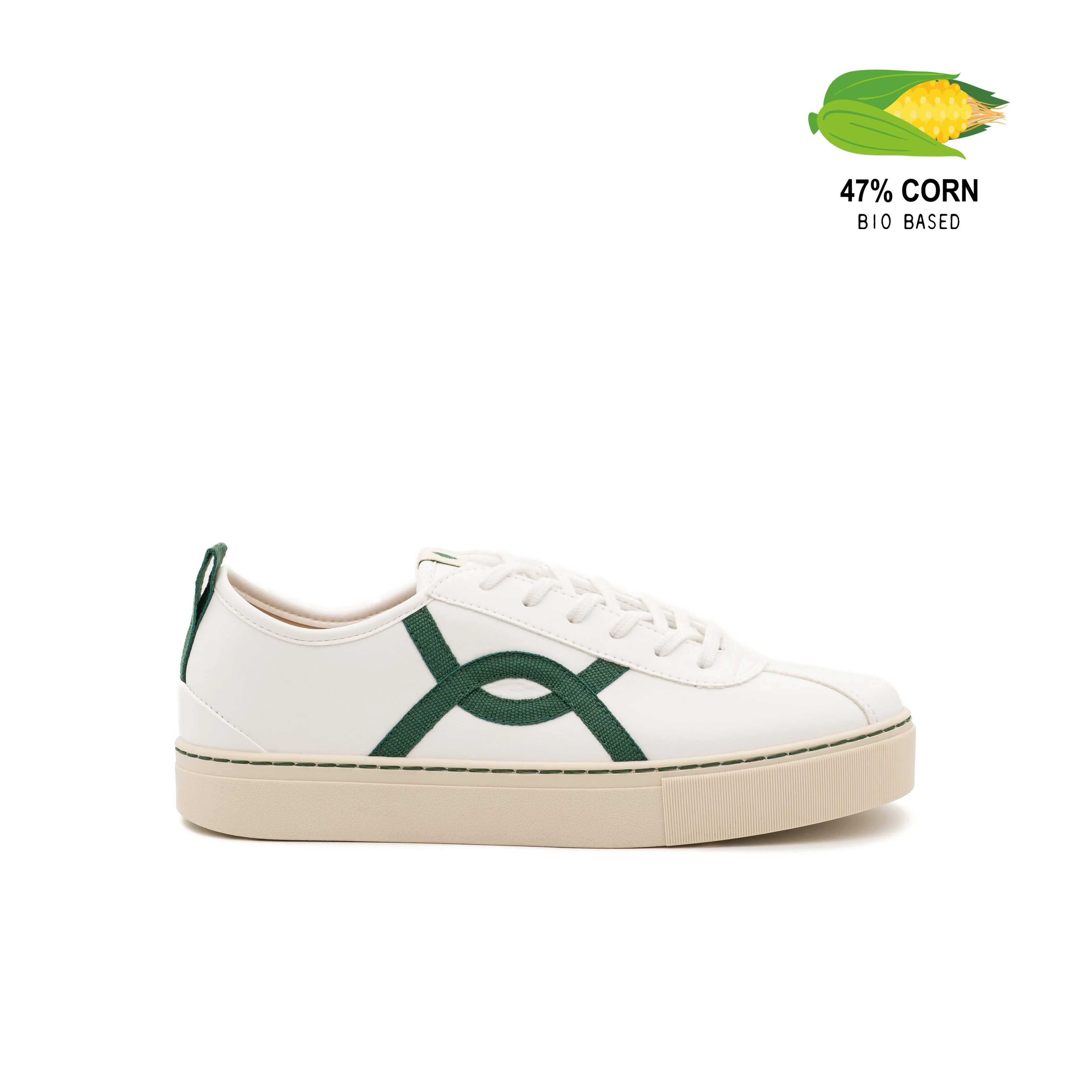 Vegan sneakers Bio-veg white KAF006