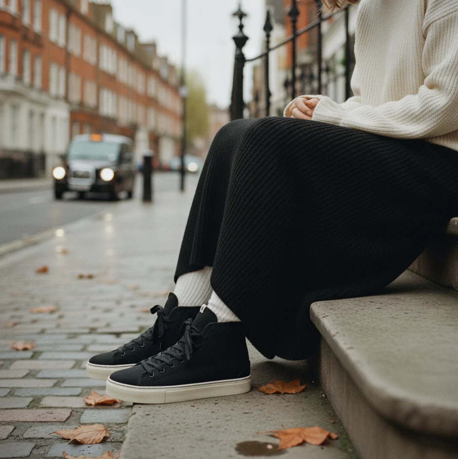 Vegan winter bootie black PLA003 - Image 2