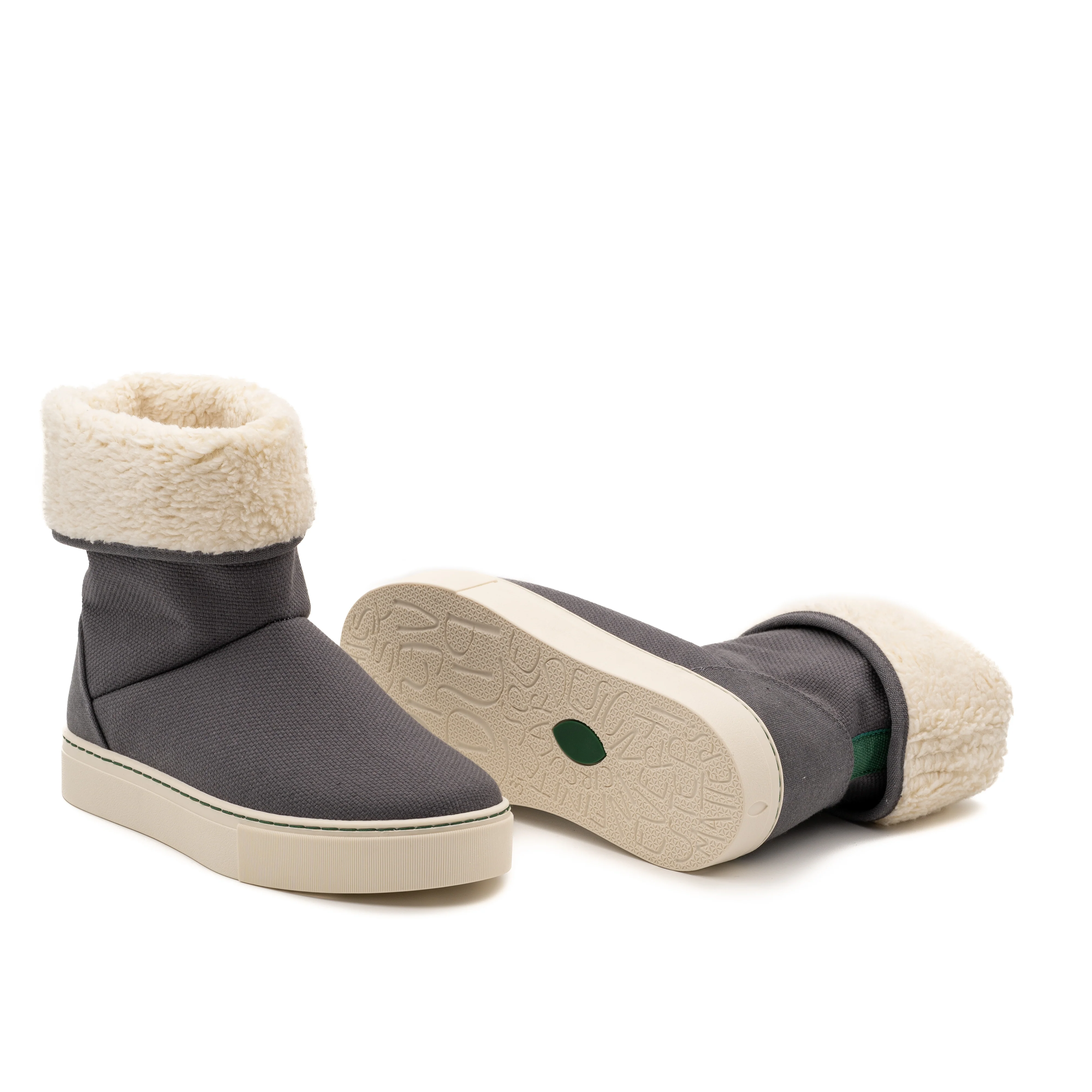 Vegan winter bootie gray JID006 - Image 2