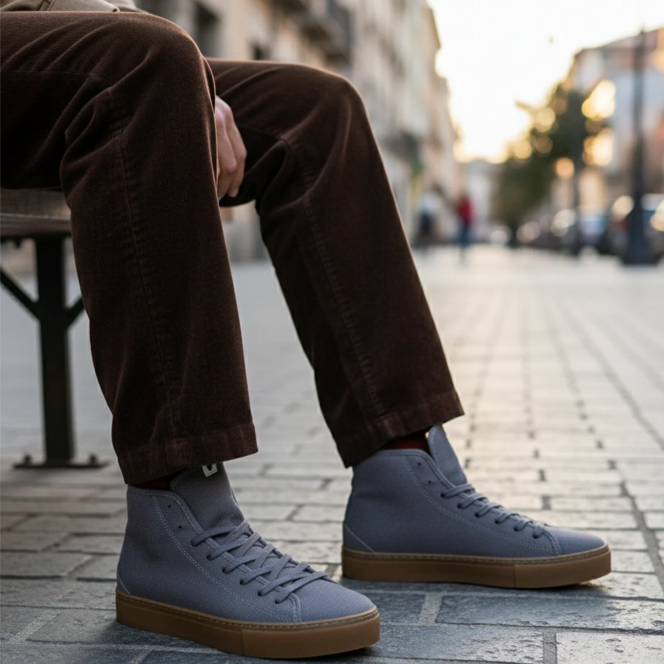 Vegan winter bootie gray PLA008 - Image 2