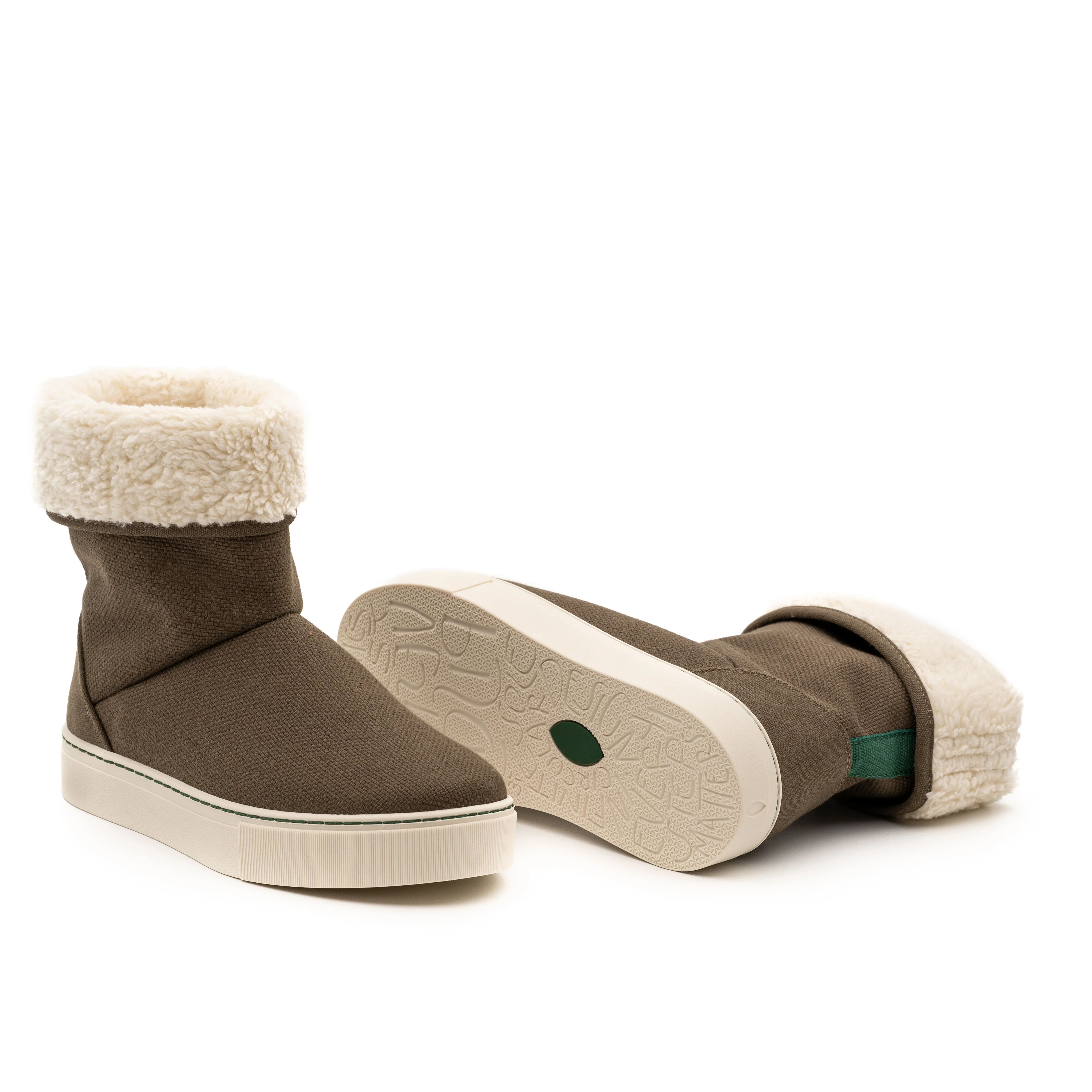 Vegan winter bootie khaki JID004 - Image 2